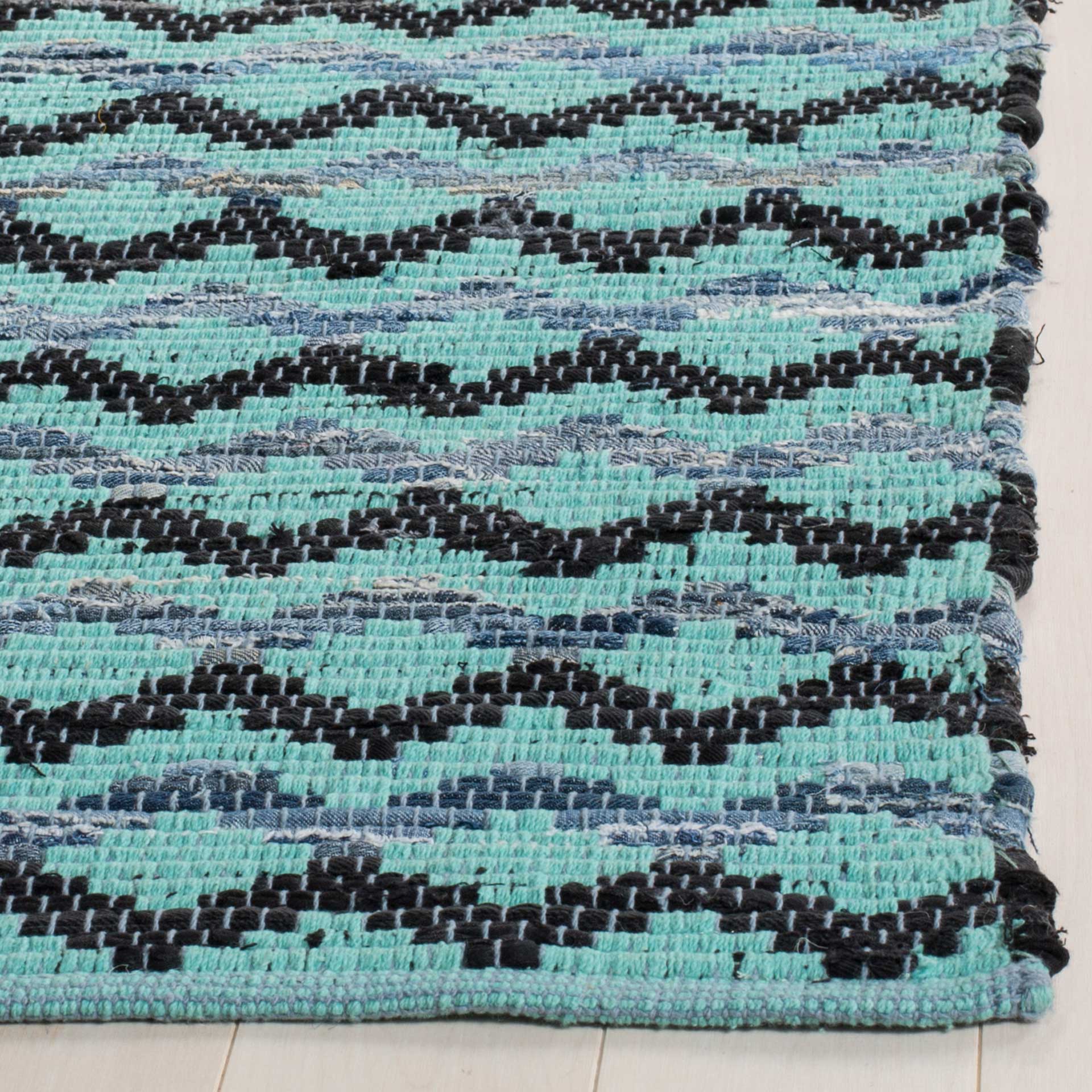 Montauk Turquoise/Blue/Black Area Rug - Image 5