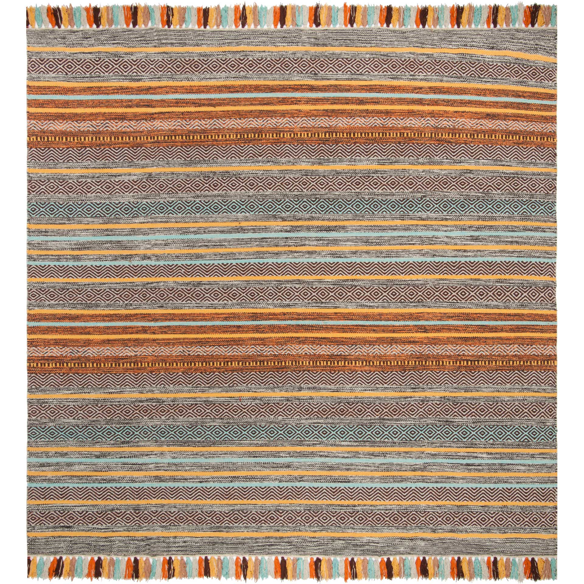 Montauk Turquoise/Brown Area Rug - Image 2