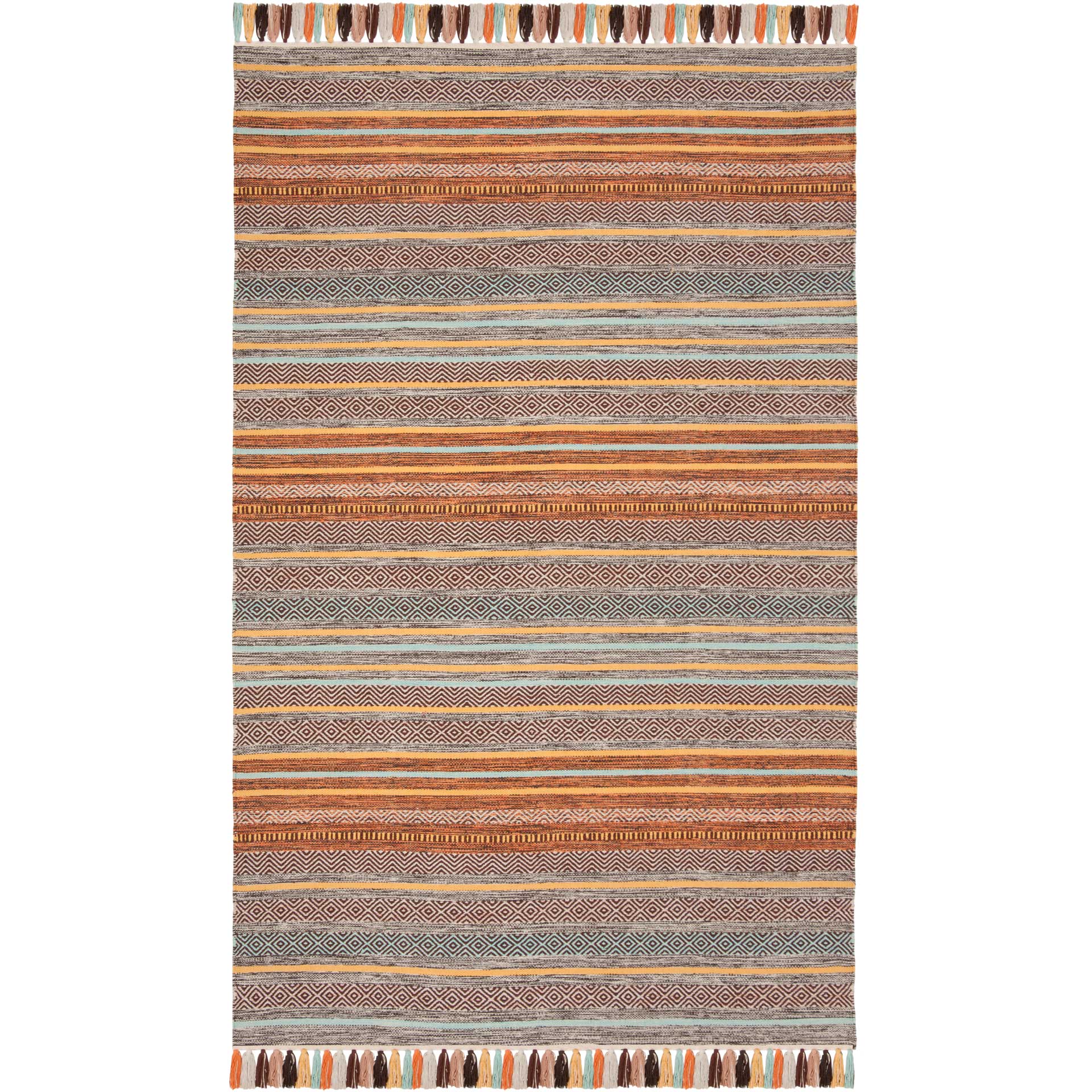 Montauk Turquoise/Brown Area Rug - Image 3