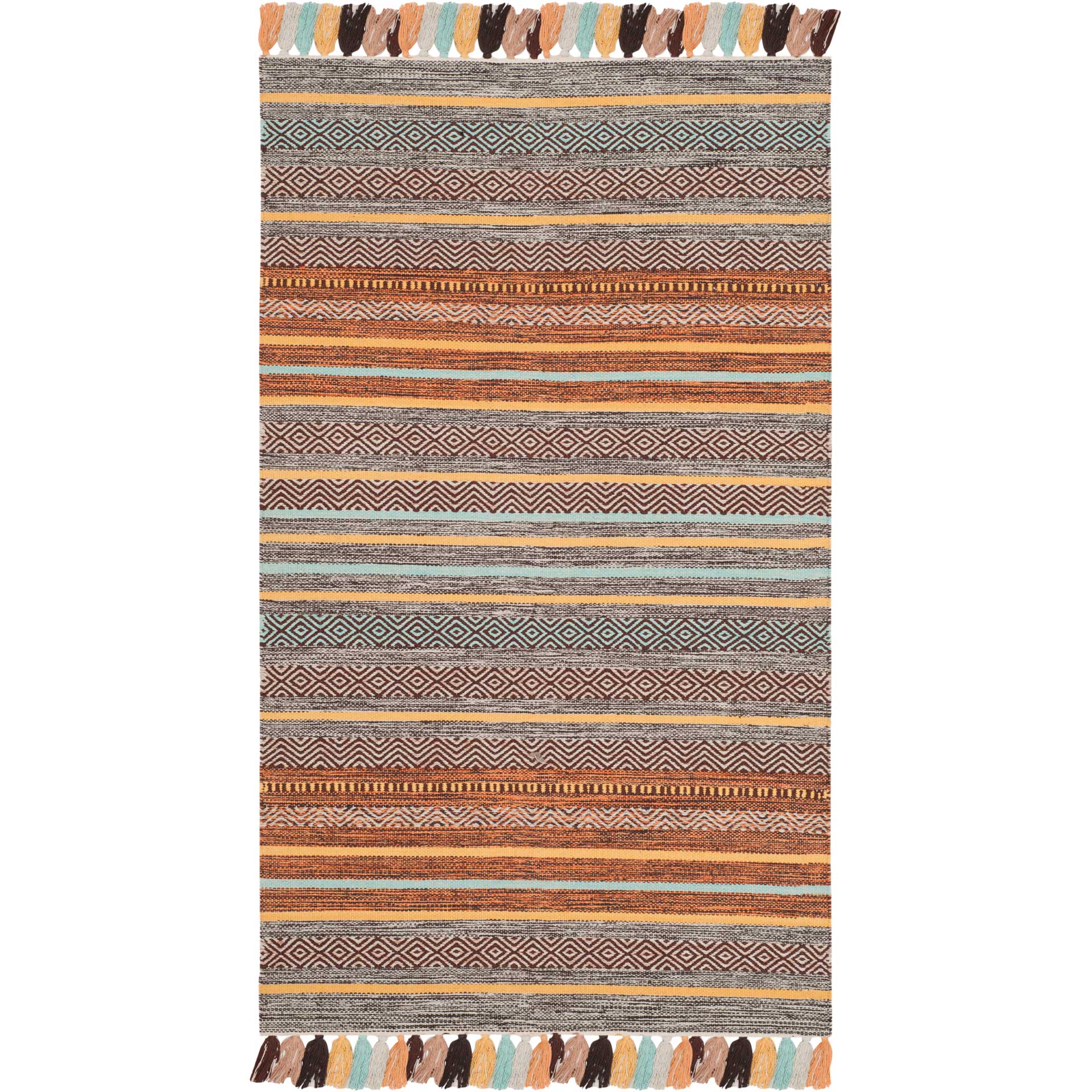 Montauk Turquoise/Brown Area Rug - Image 4