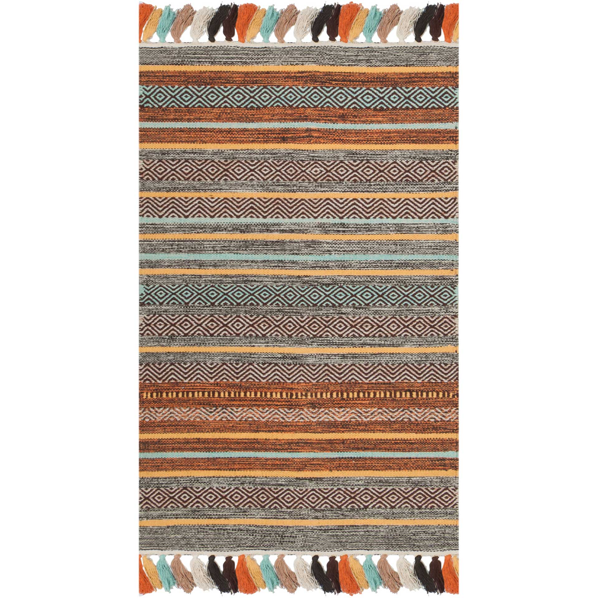 Montauk Turquoise/Brown Area Rug - Image 5
