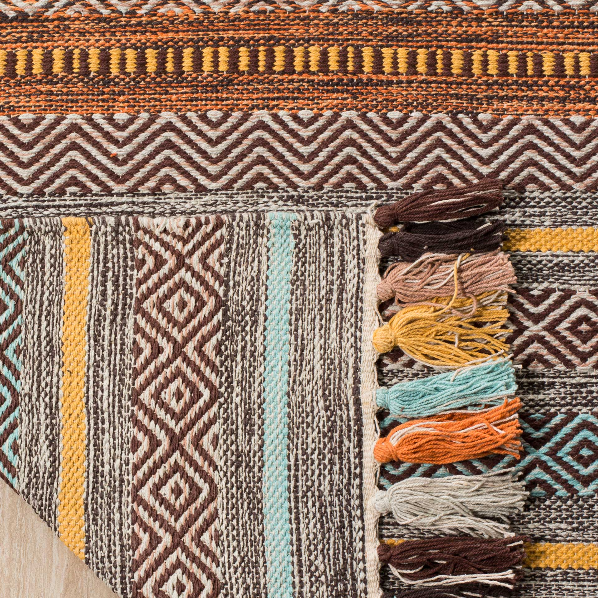 Montauk Turquoise/Brown Area Rug - Image 7