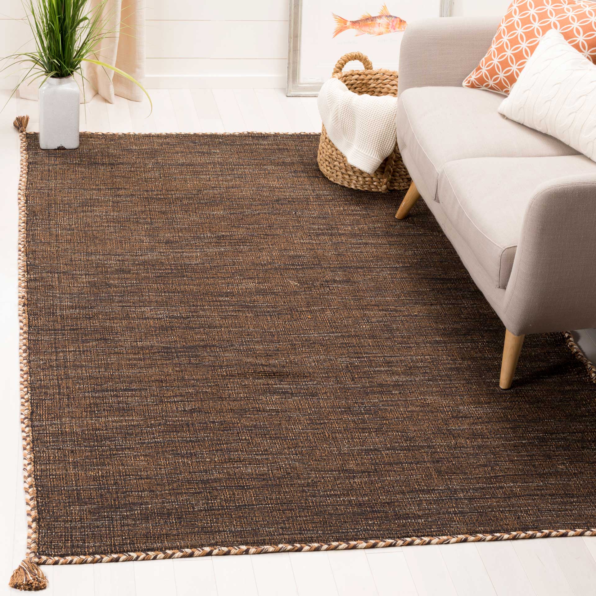 Montauk Washed Brown/Black Area Rug - Image 5