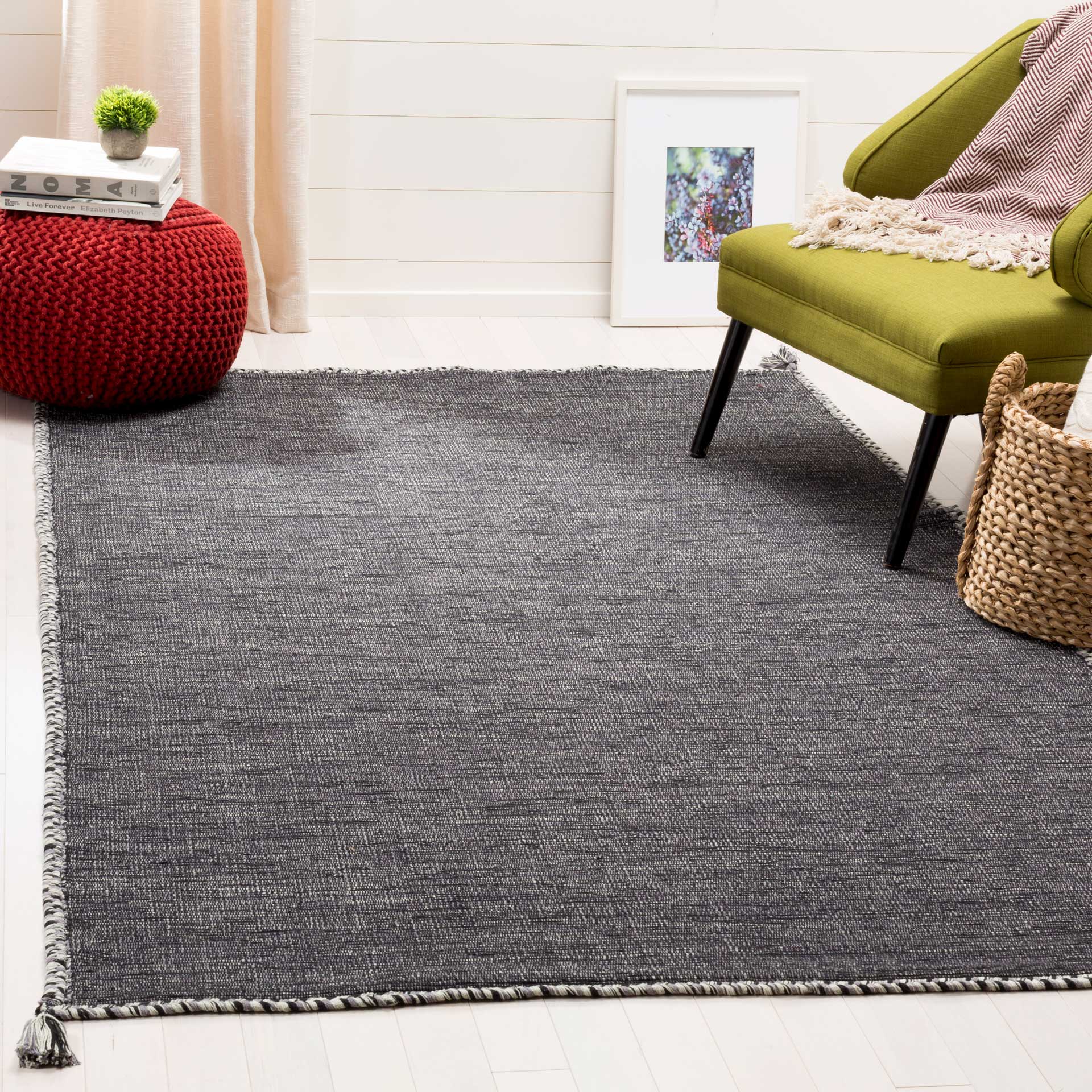 Montauk Washed Gray/Black Area Rug - Image 5