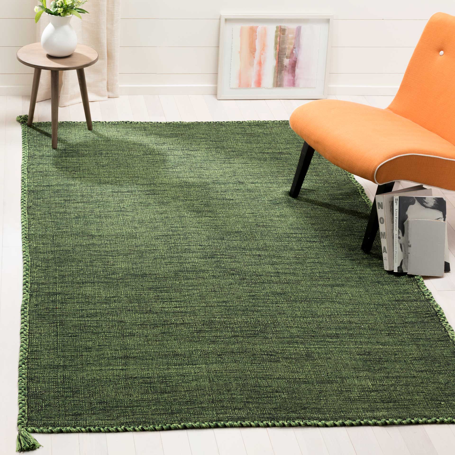 Montauk Washed Green/Black Area Rug - Image 5