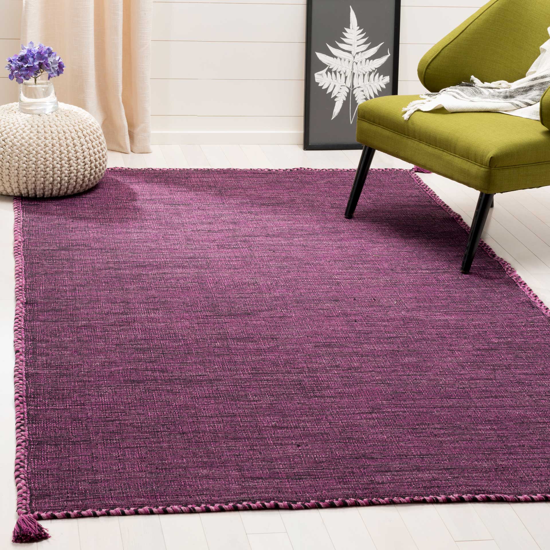 Montauk Washed Purple/Black Area Rug - Image 5