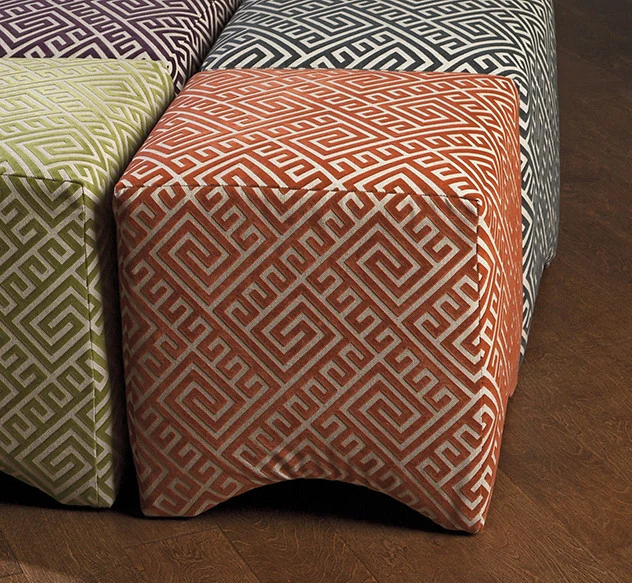 Montgomery Graphic Ottoman Orange - Image 2