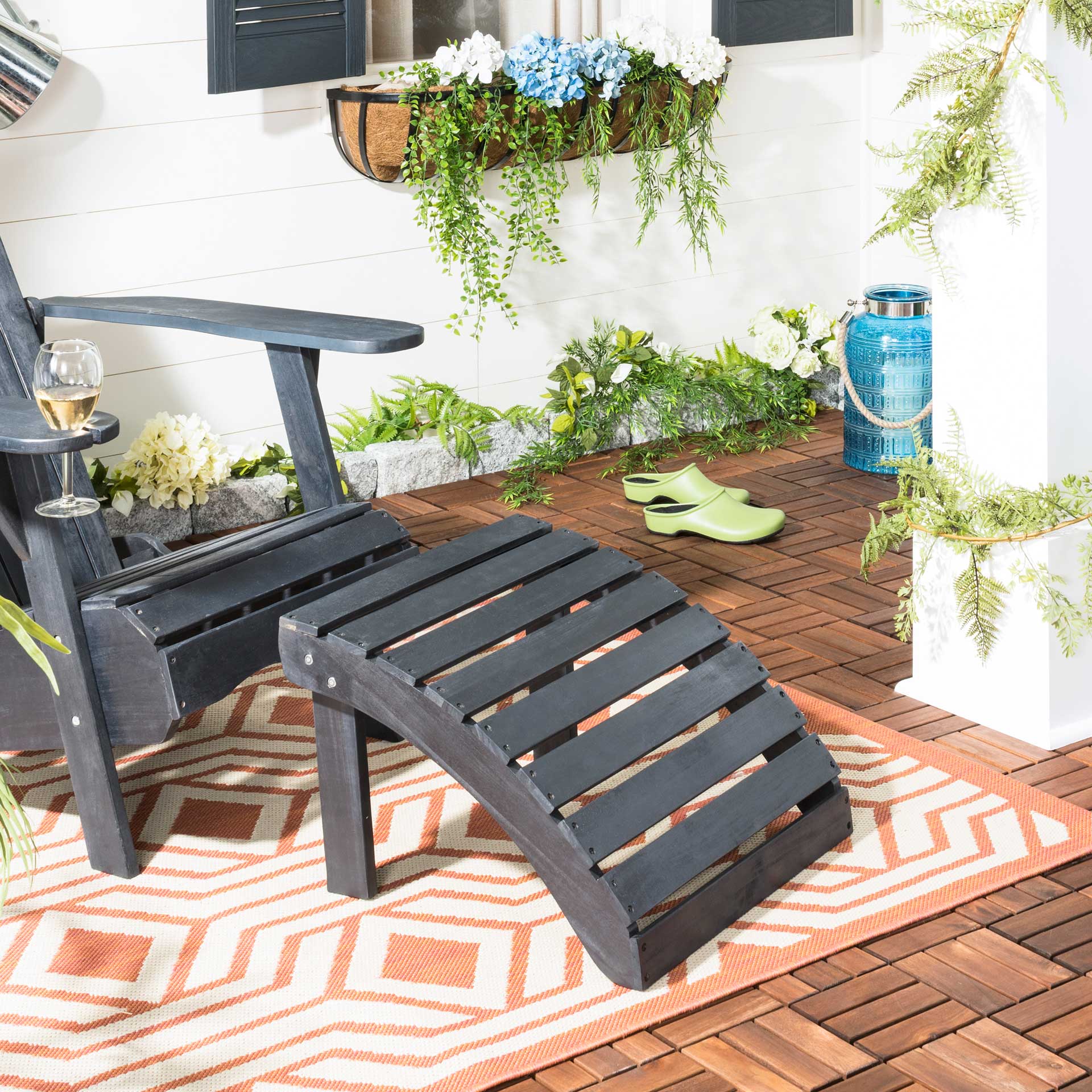 Montrelle Acacia Ottoman Dark Slate Gray - Image 4