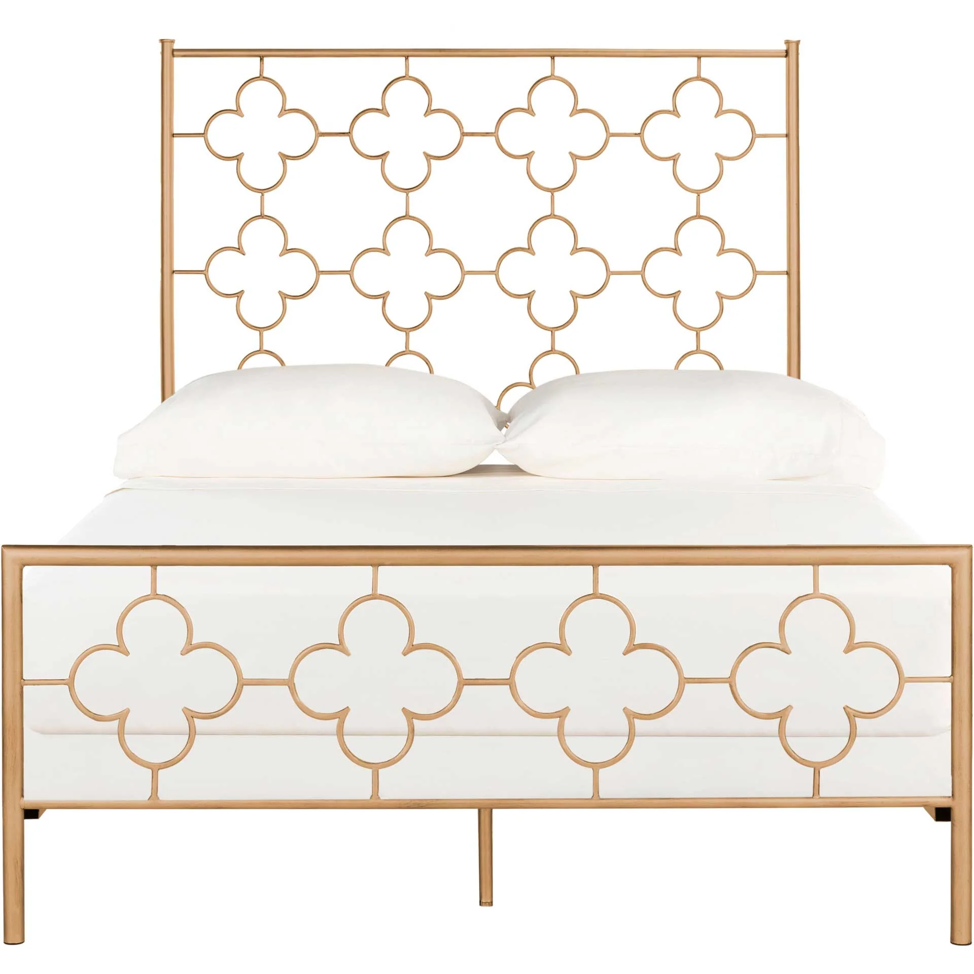 Moon Lattice Metal Bed Antique Gold - Image 2