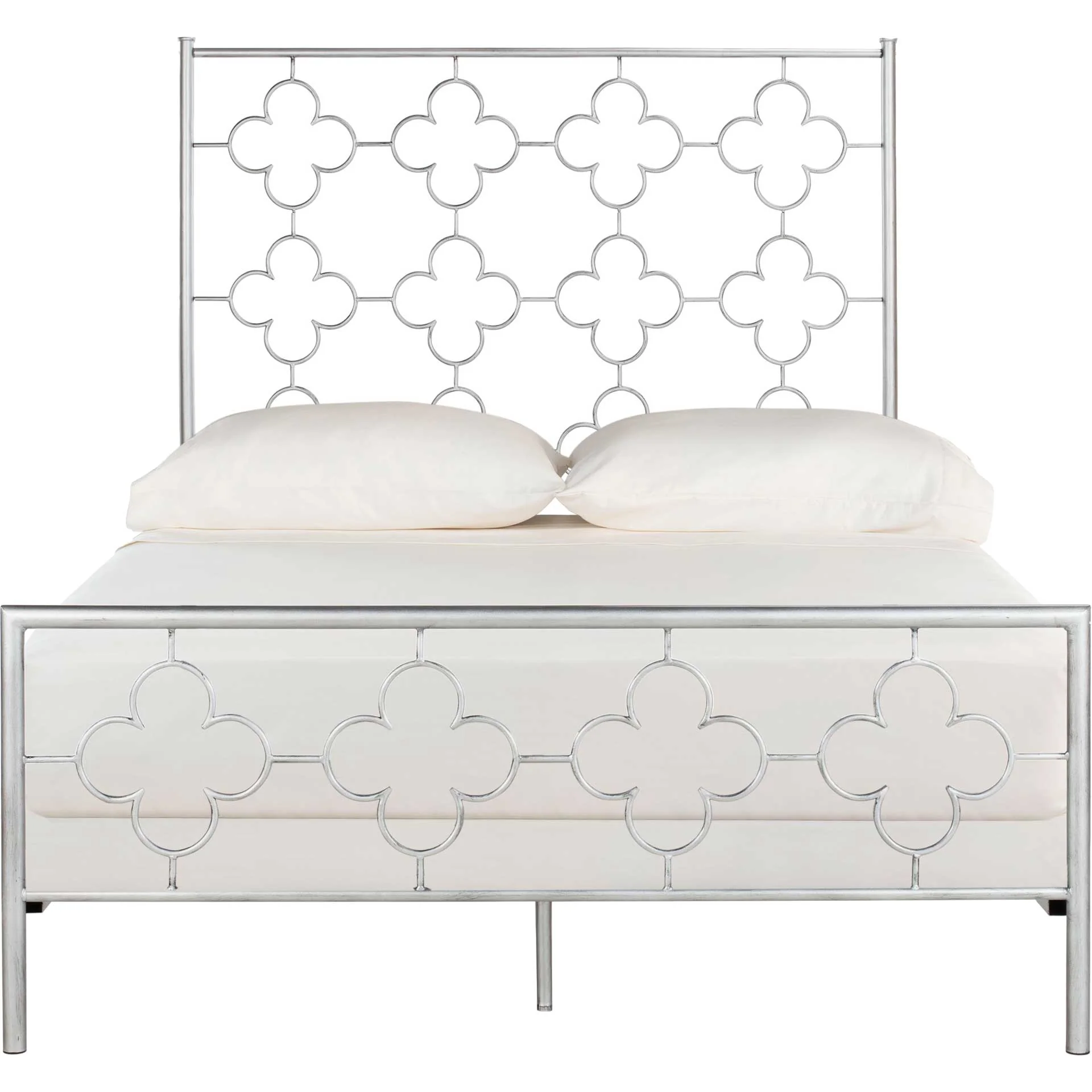 Moon Lattice Metal Bed Antique Silver - Image 2
