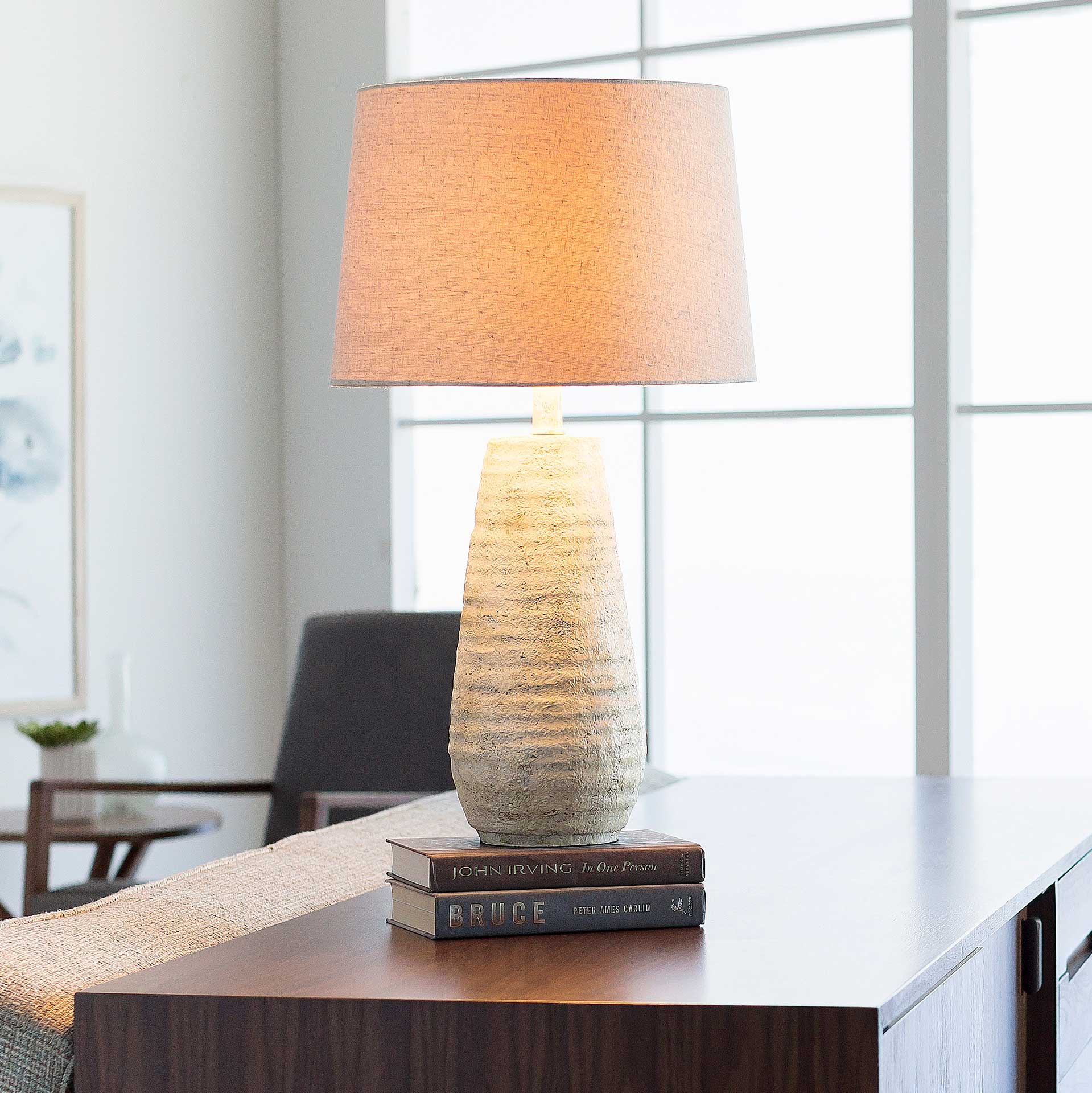 Morello Table Lamp Ivory/White/Natural - Image 8