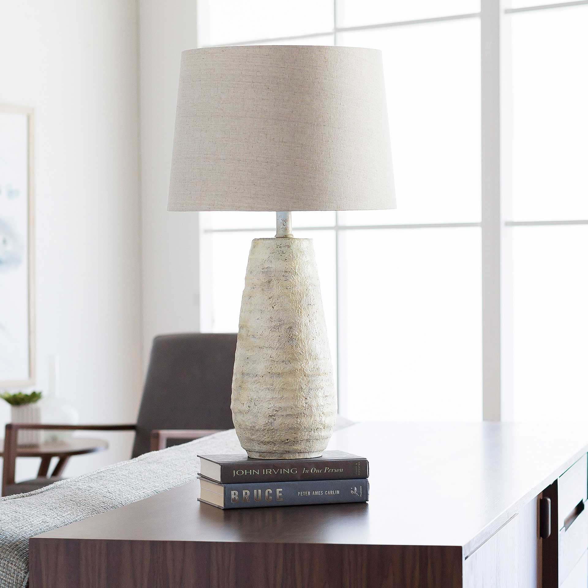 Morello Table Lamp Ivory/White/Natural - Image 9