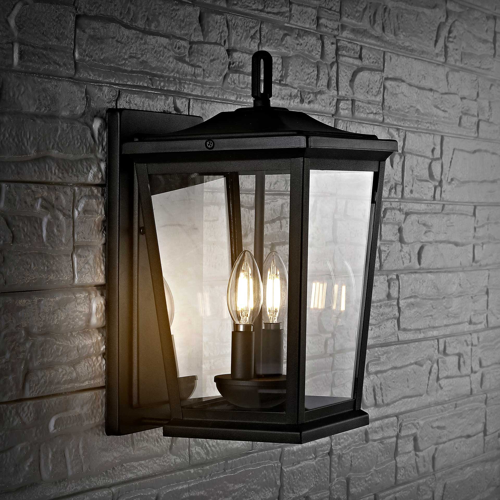 Mori Outdoor Wall Lantern Black - Image 3