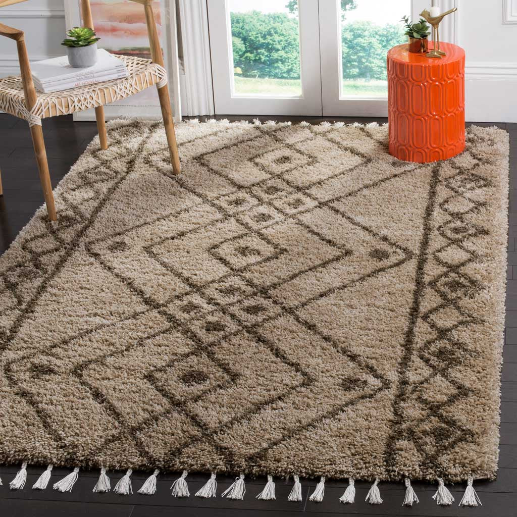 Moroccan Fringe Shag Mushroom/Gray Area Rug - Image 7