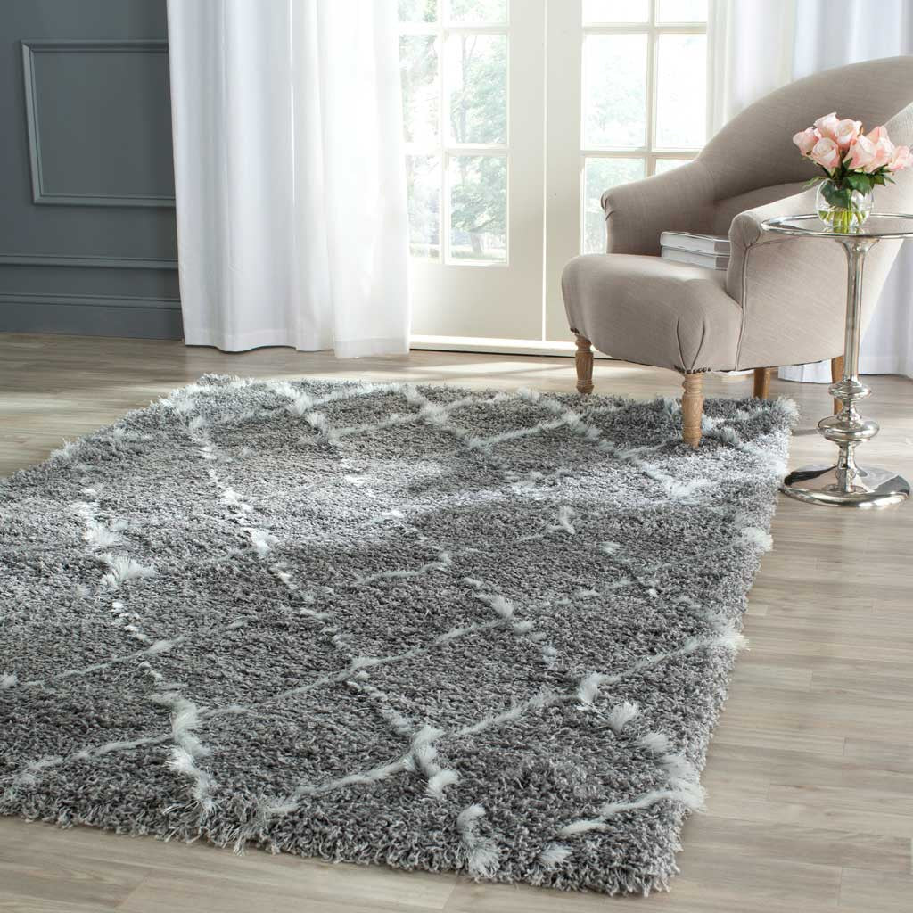 Moroccan Shag Gray/Ivory Area Rug - Image 6