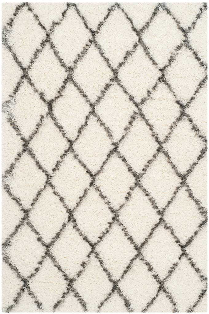 Moroccan Shag Ivory/Gray Area Rug - Image 4