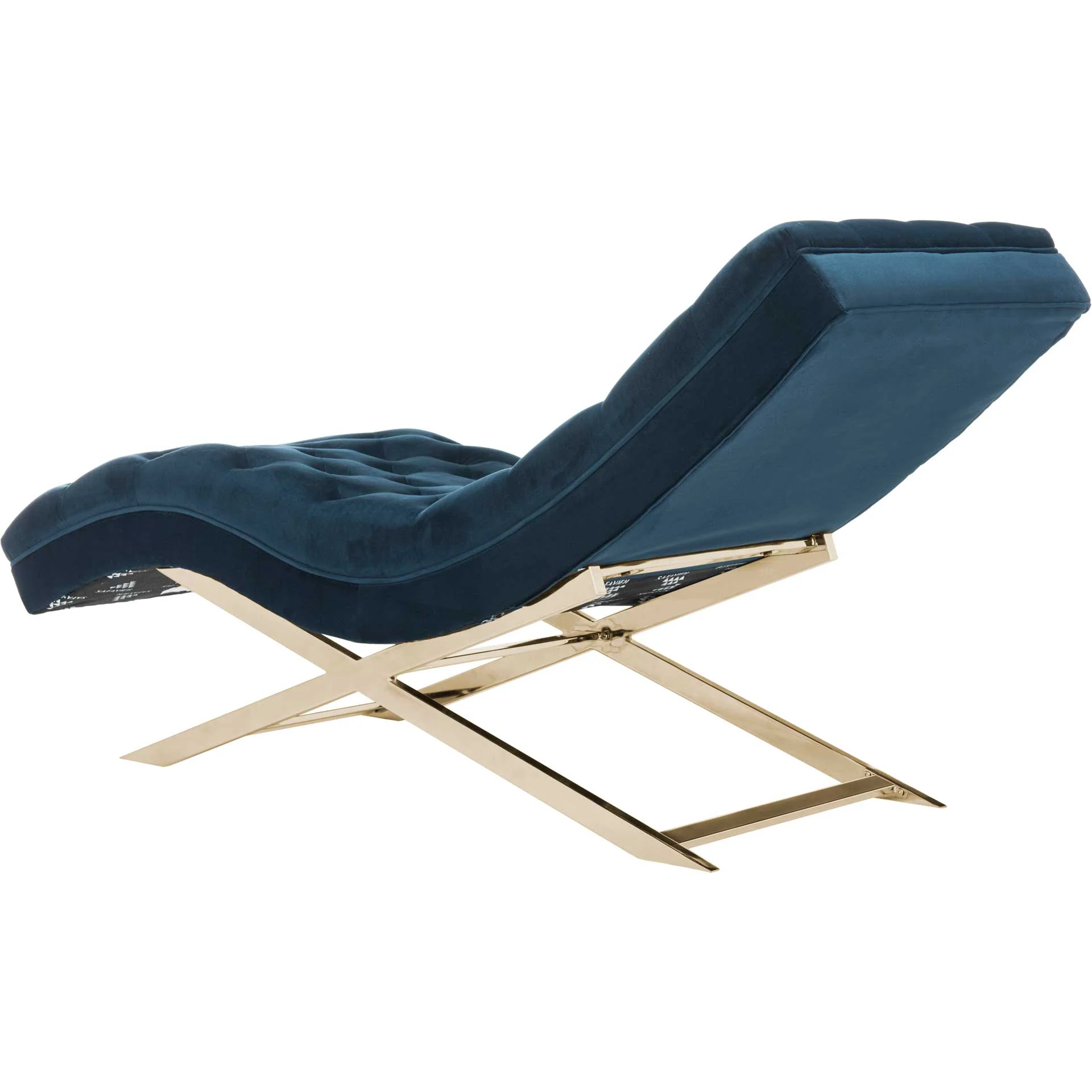 Morph Chaise With Headrest Pillow Navy/Gold - Image 4