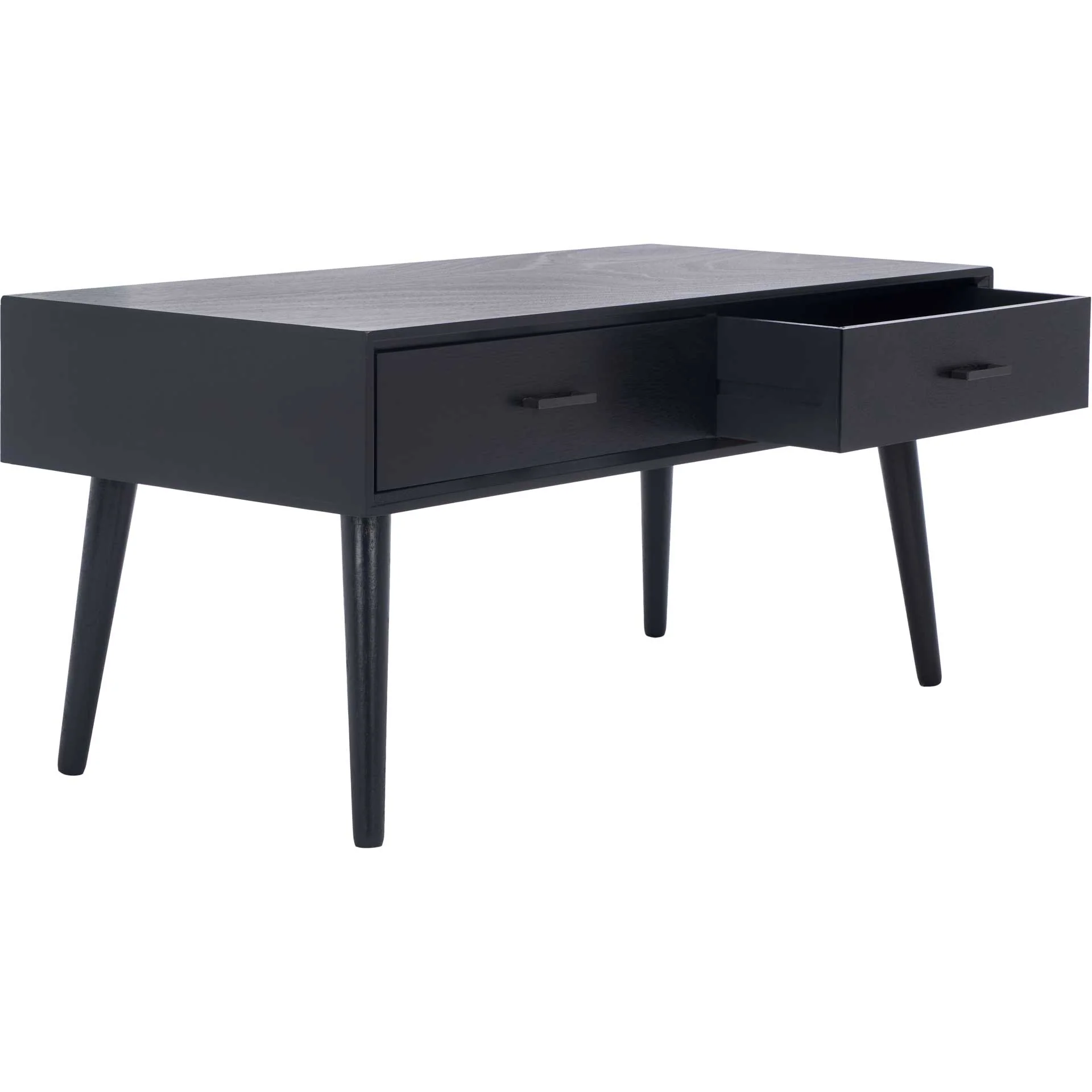 Morris 2 Drawer Coffee Table Black - Image 2
