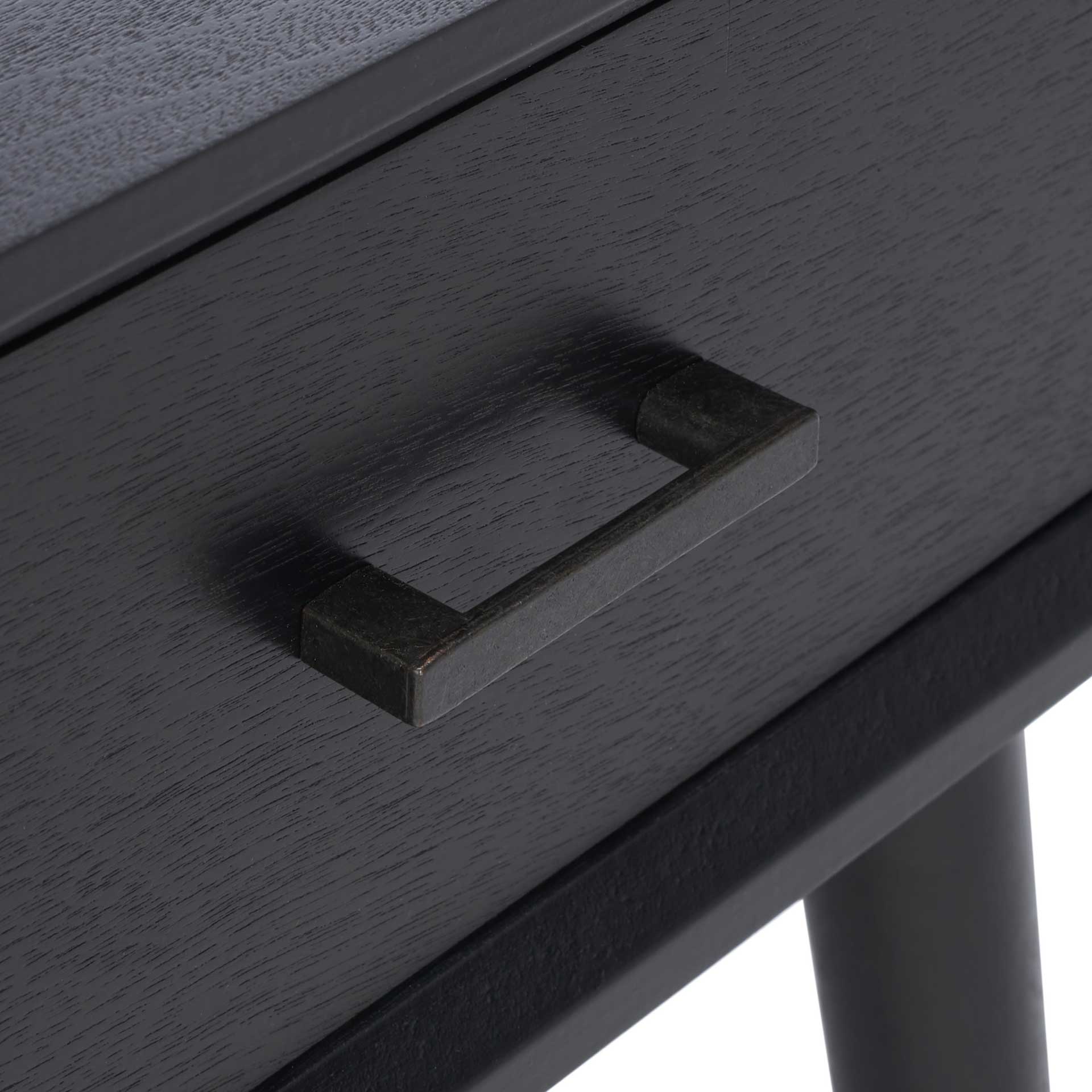 Morris 2 Drawer Coffee Table Black - Image 6