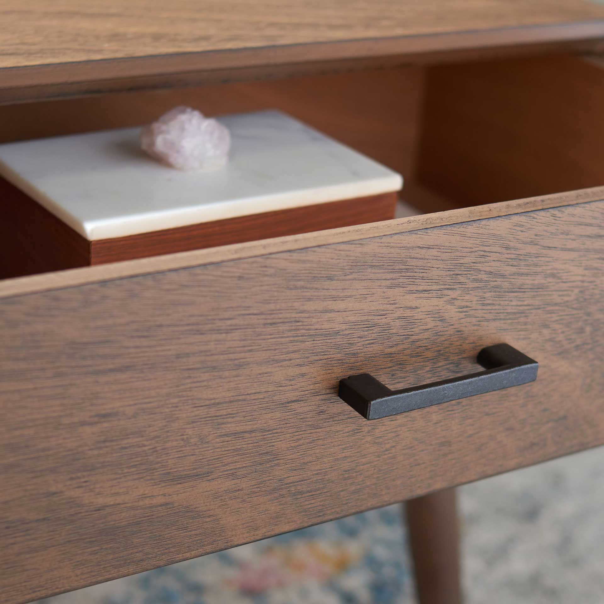 Morris 2 Drawer Coffee Table Brown - Image 7
