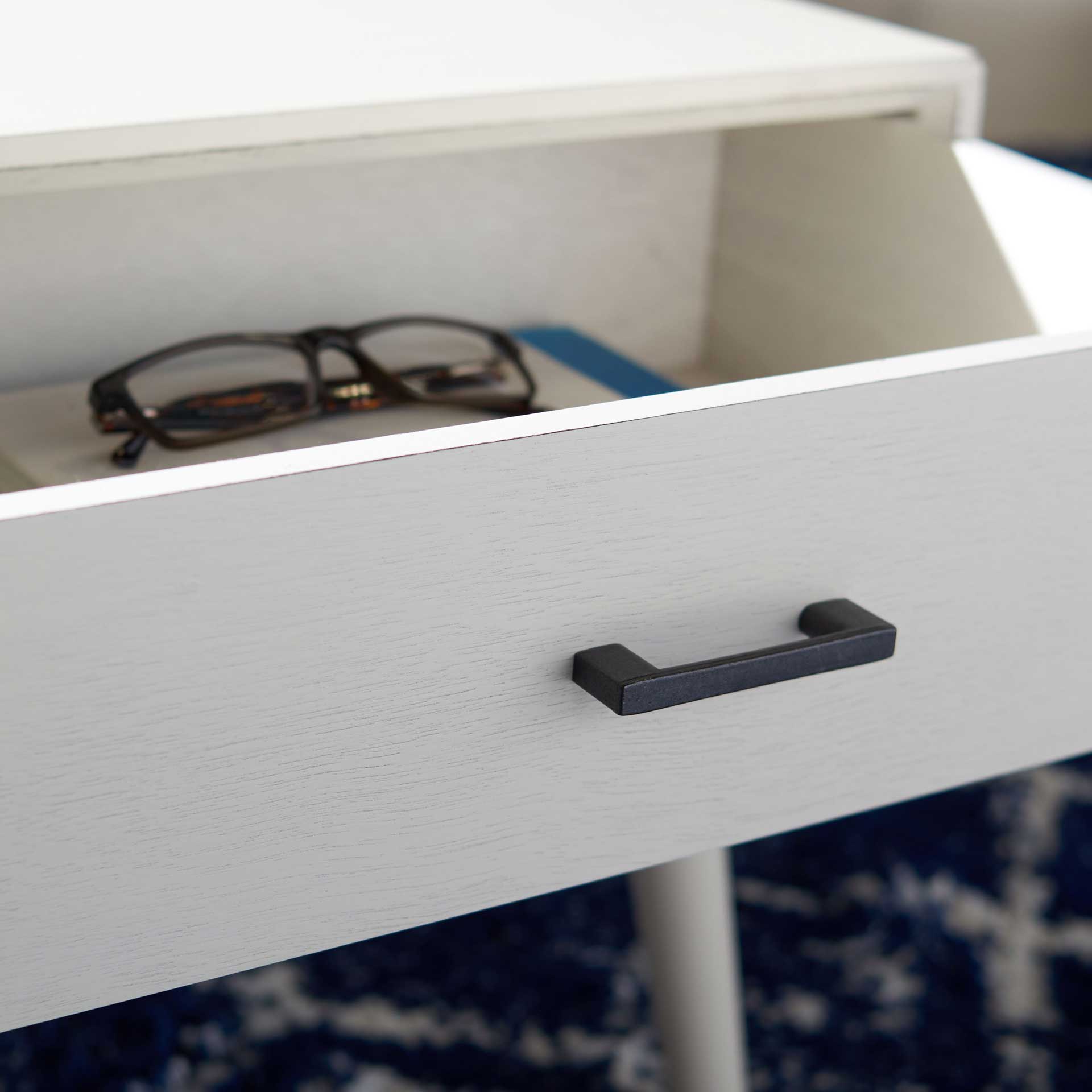 Morris 2 Drawer Coffee Table Distressed White - Image 7
