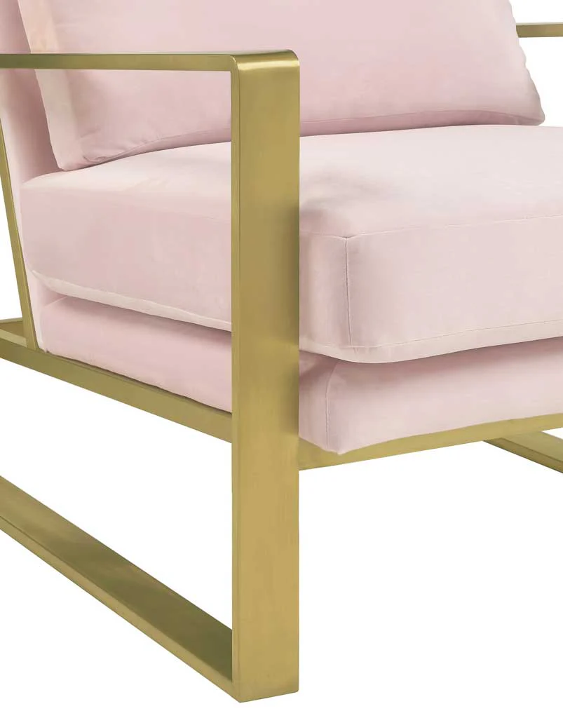 Morton Velvet Chair Blush - Image 4