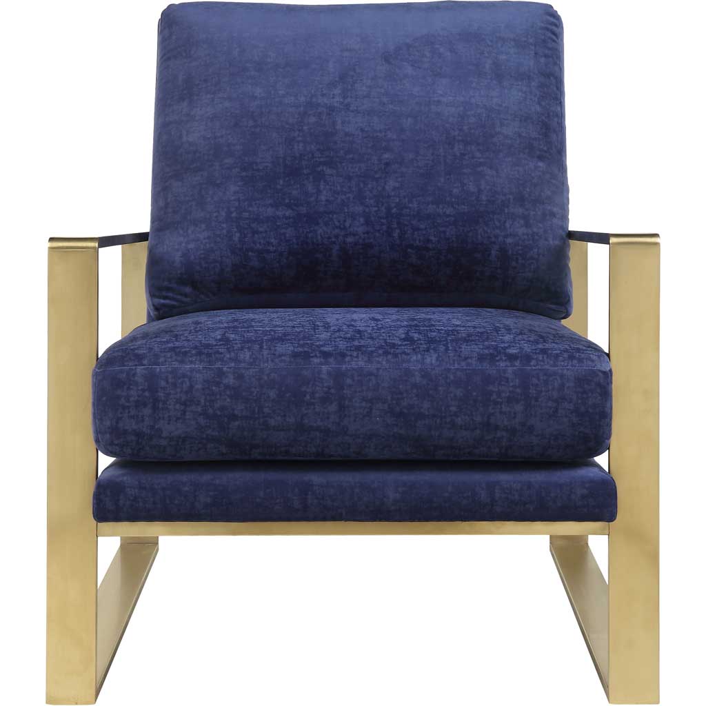 Morton Velvet Chair Navy - Image 2