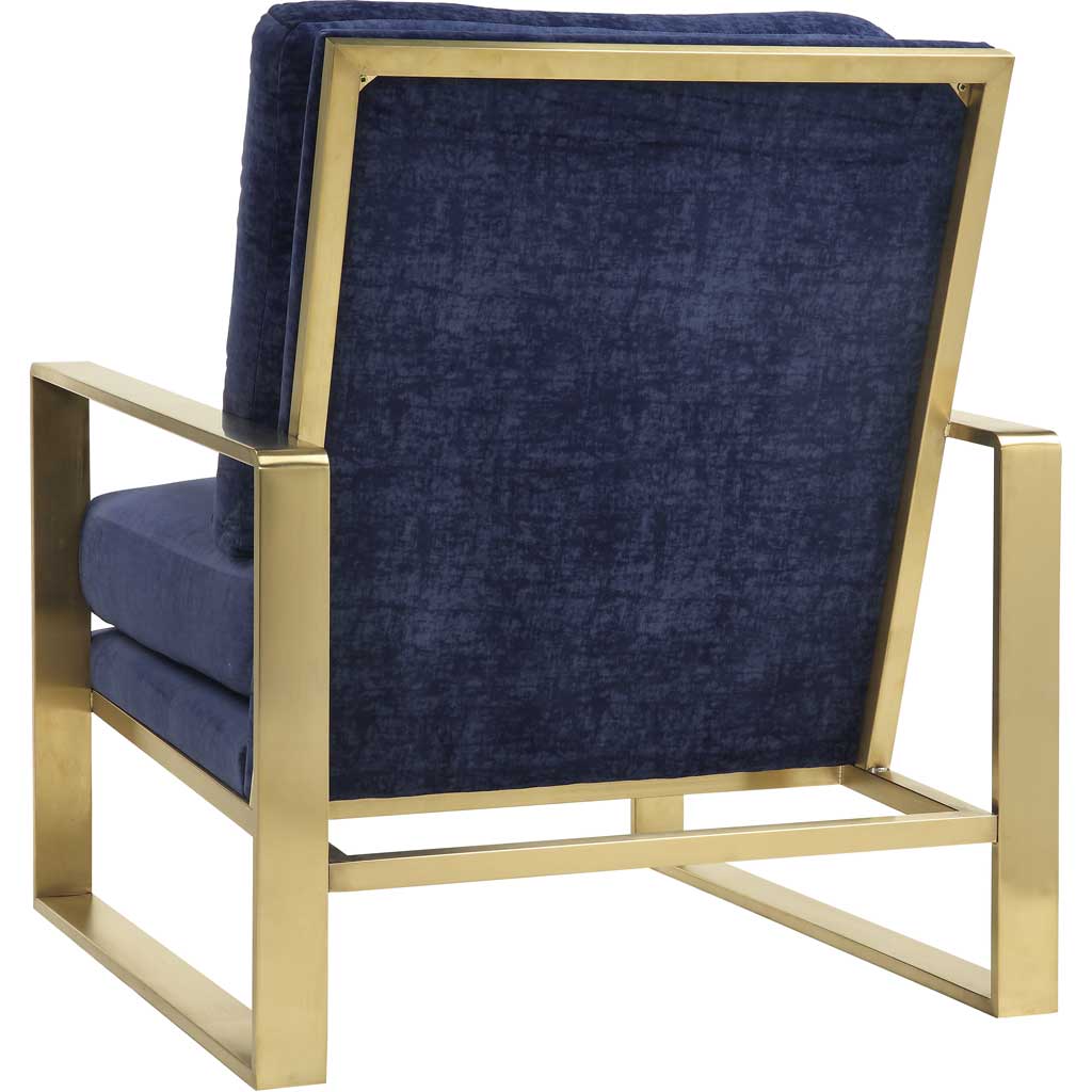 Morton Velvet Chair Navy - Image 3