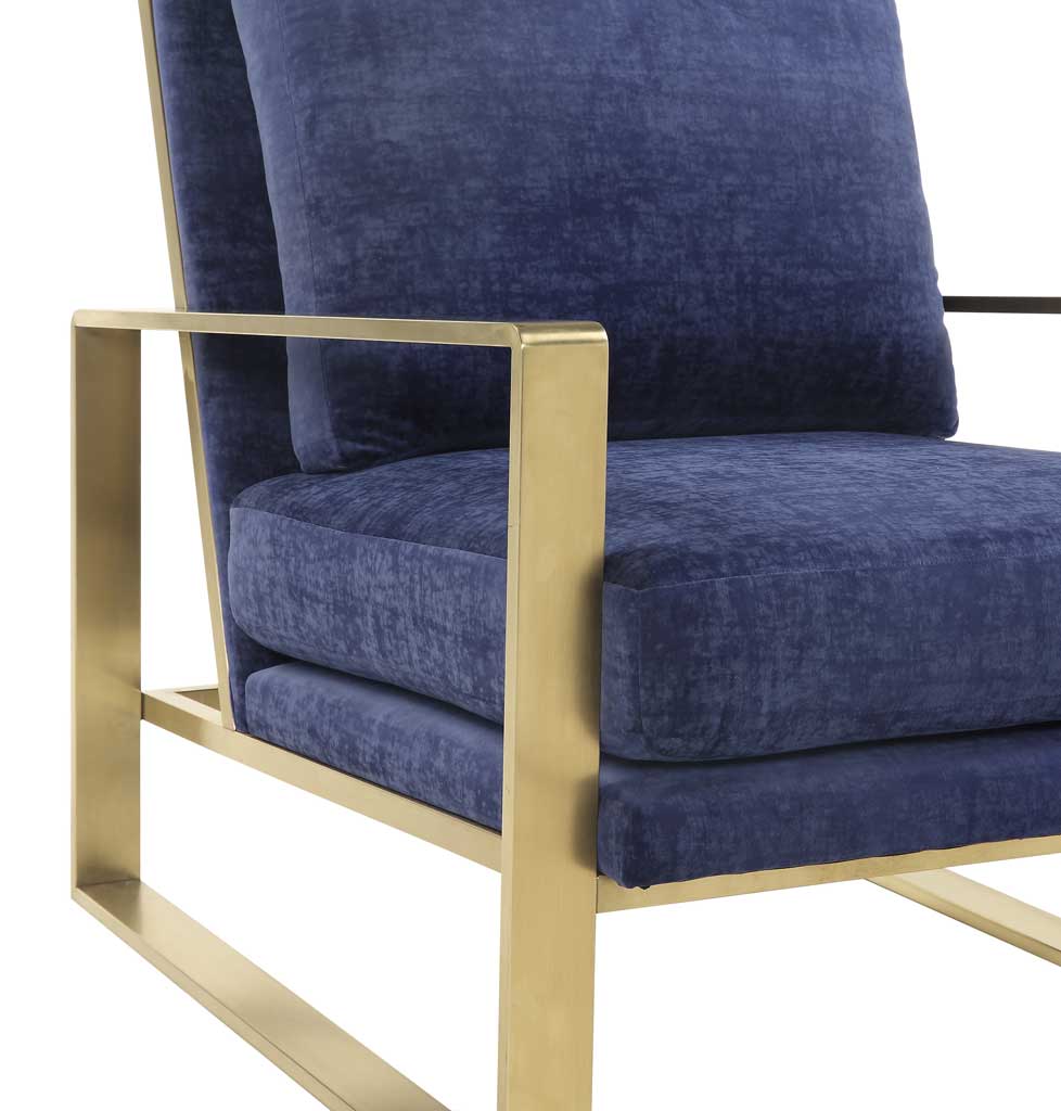 Morton Velvet Chair Navy - Image 4