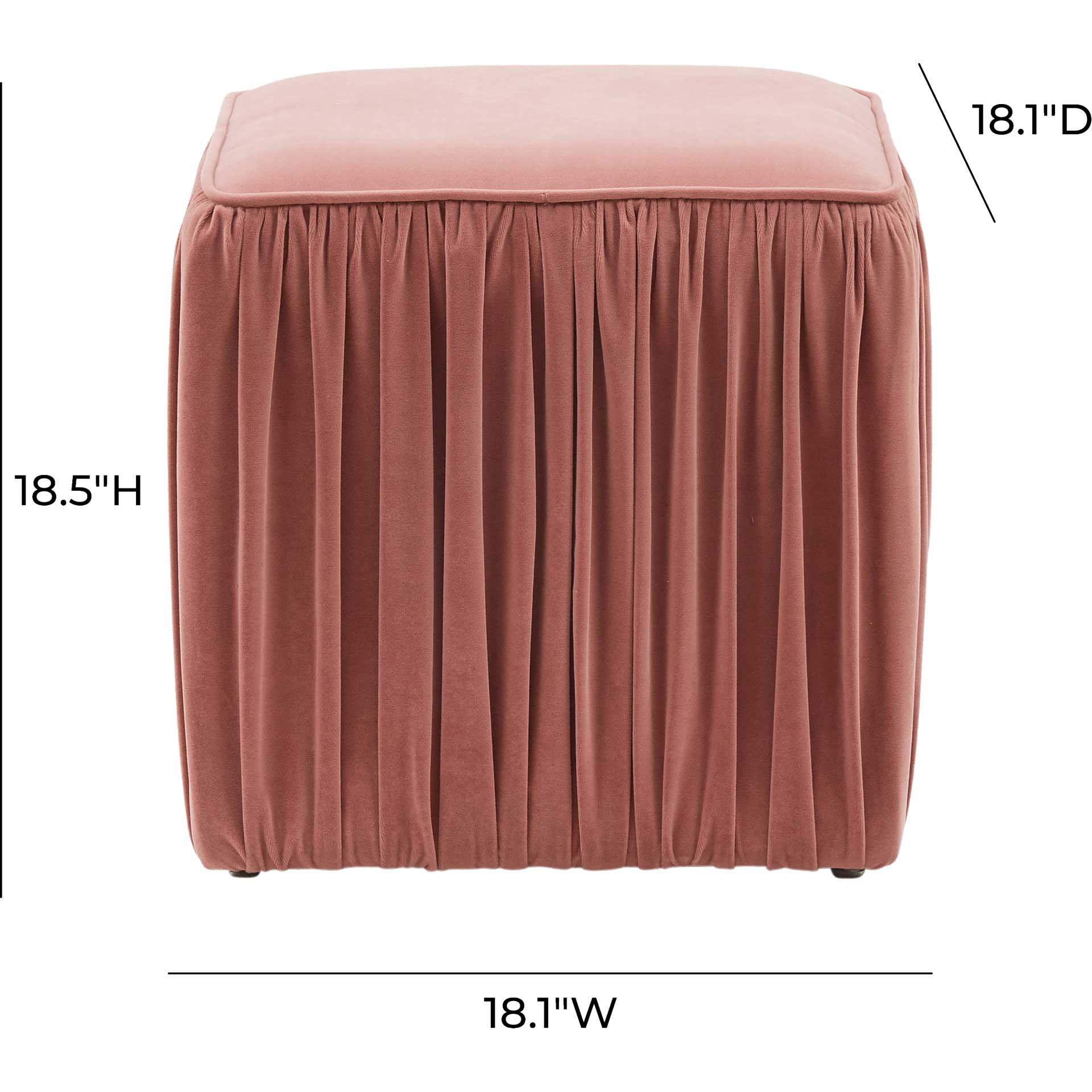 Moshe Pleated Ottoman Mauve - Image 6