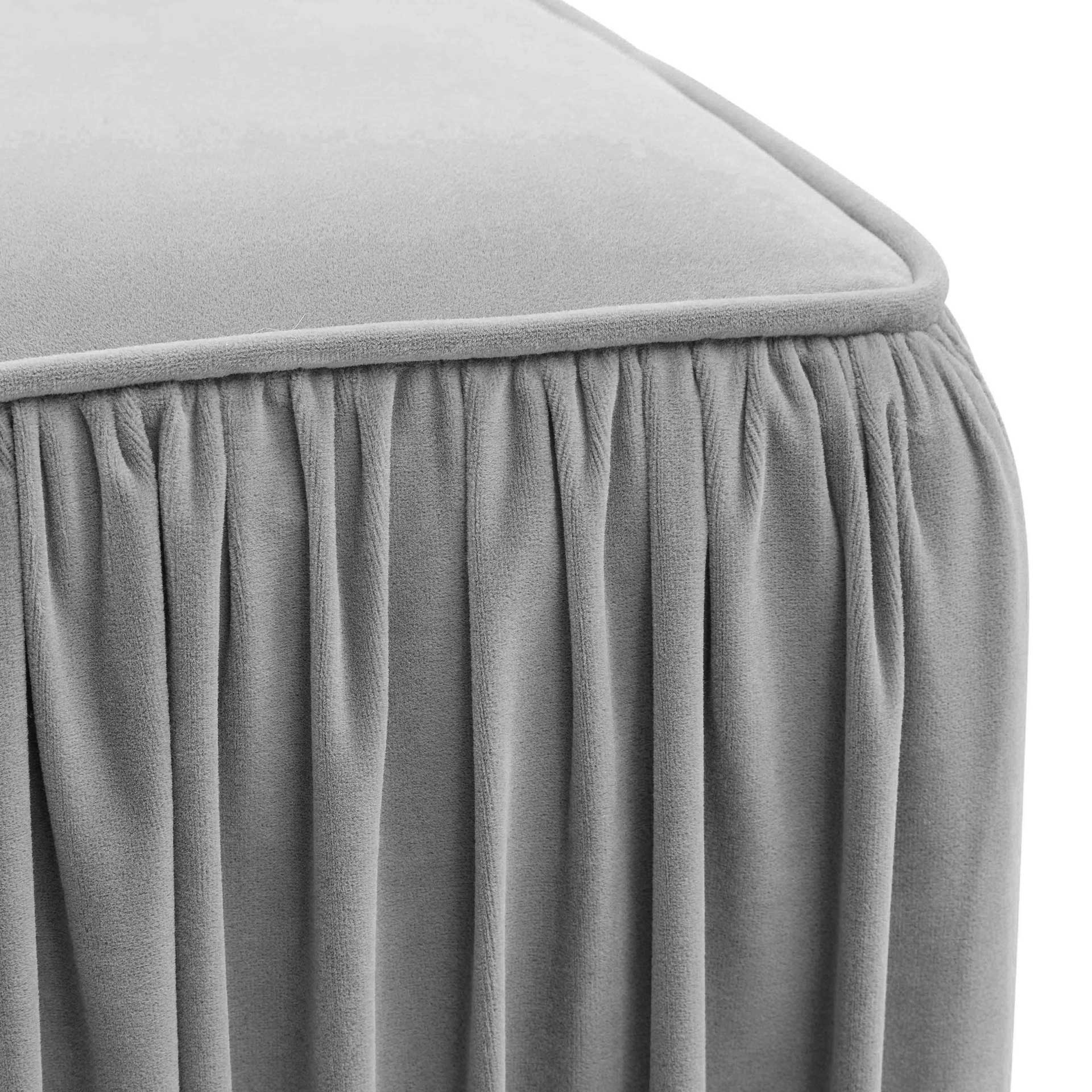 Moshe Pleated Ottoman Slate - Image 4