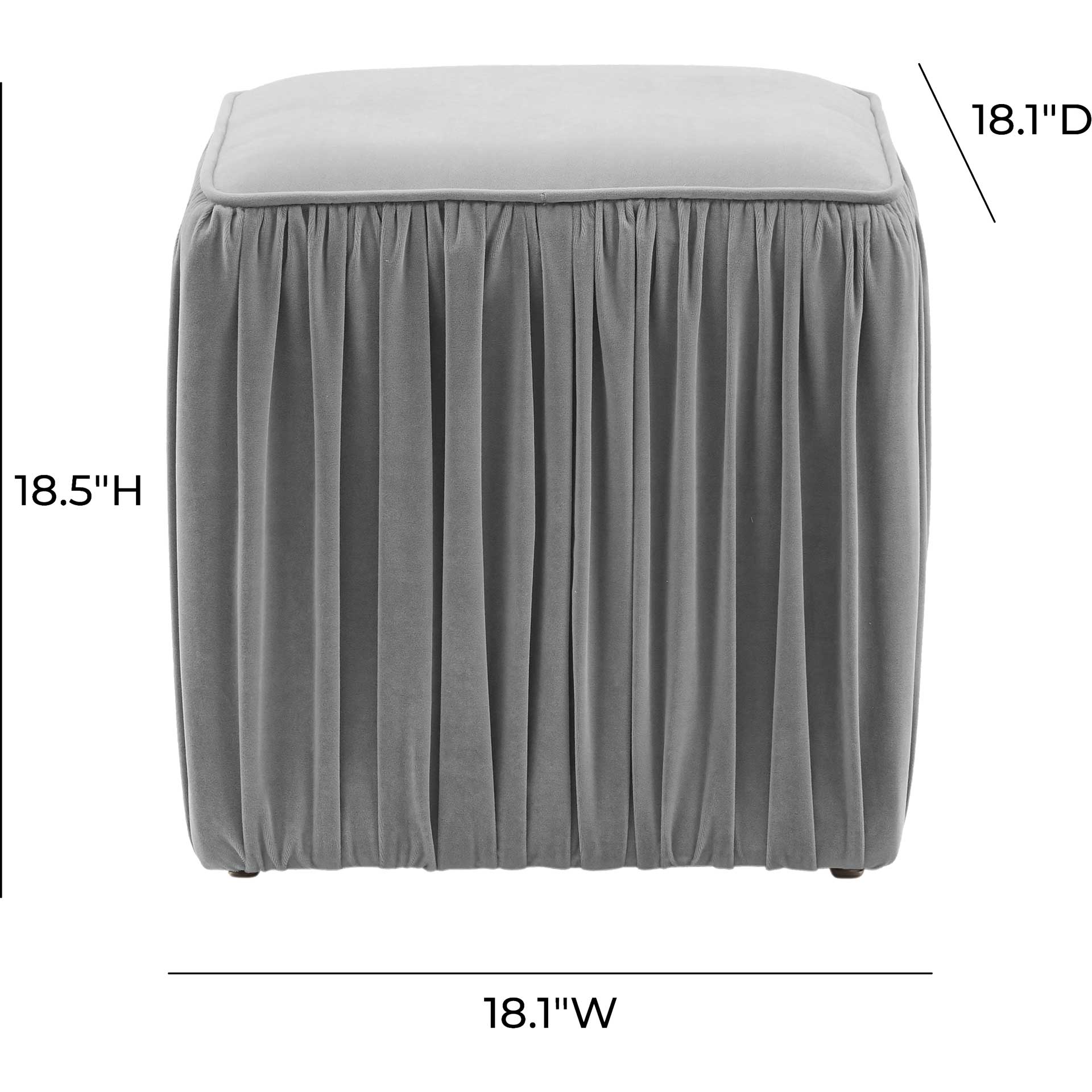 Moshe Pleated Ottoman Slate - Image 6