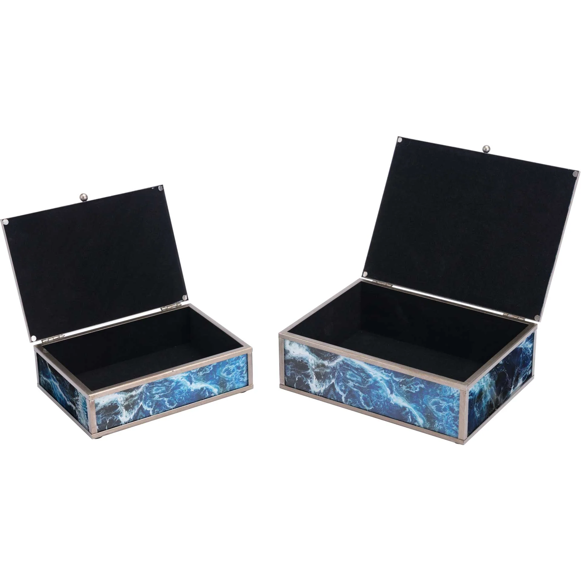Mundi Boxes Blue Geode (Set of 2) - Image 2