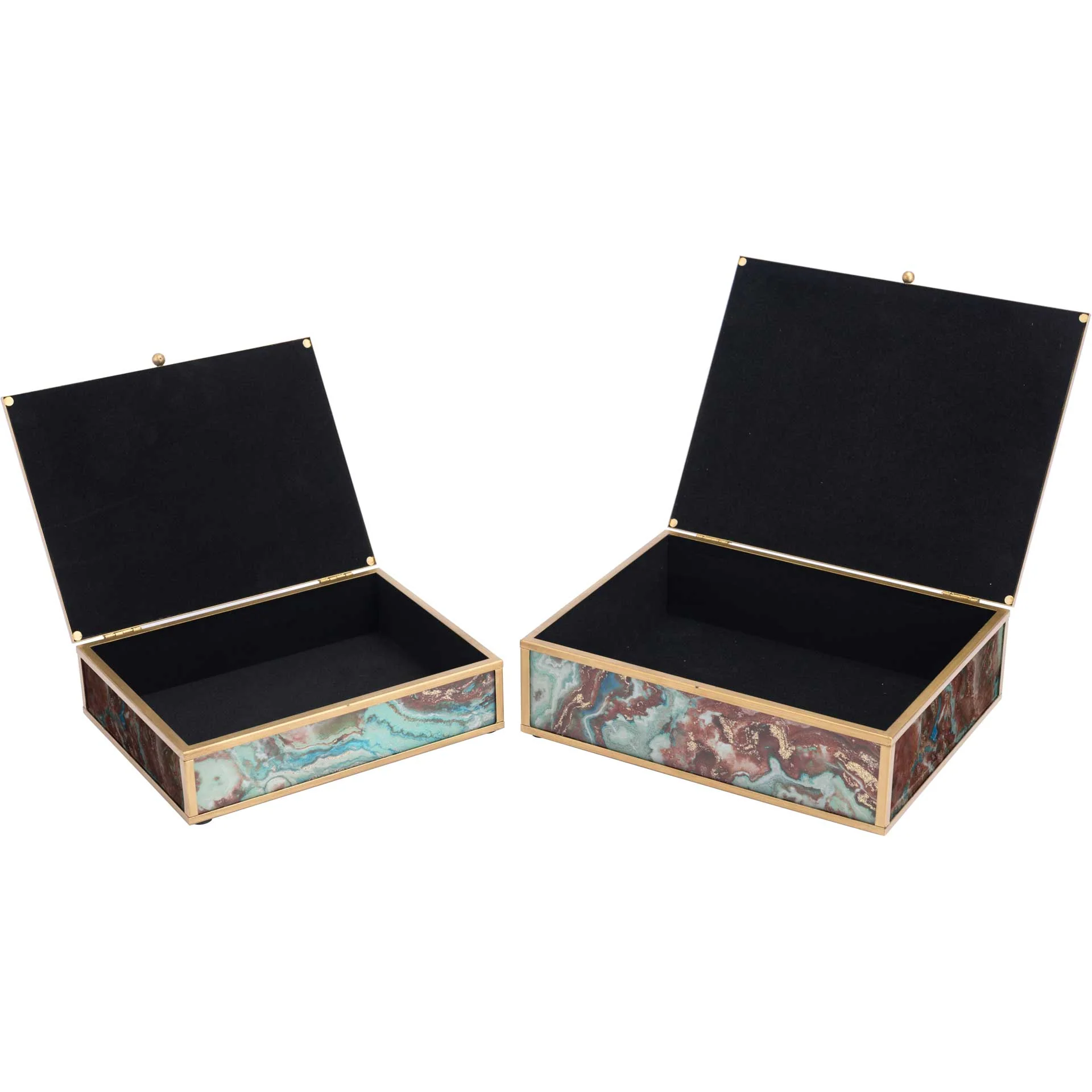 Mundi Boxes Brown Geode (Set of 2) - Image 2