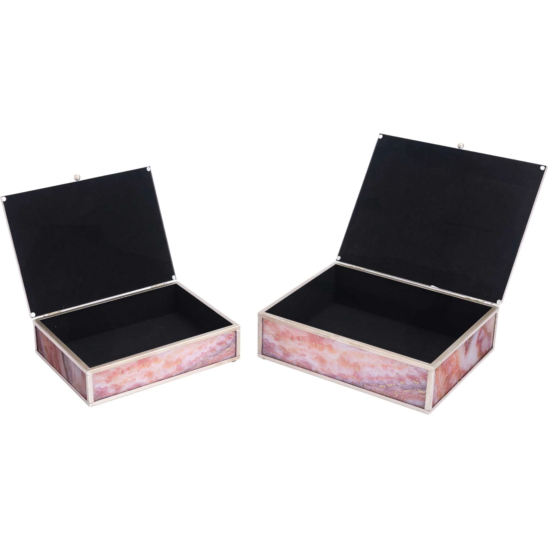 Mundi Boxes Pink Geode (Set of 2) - Image 2