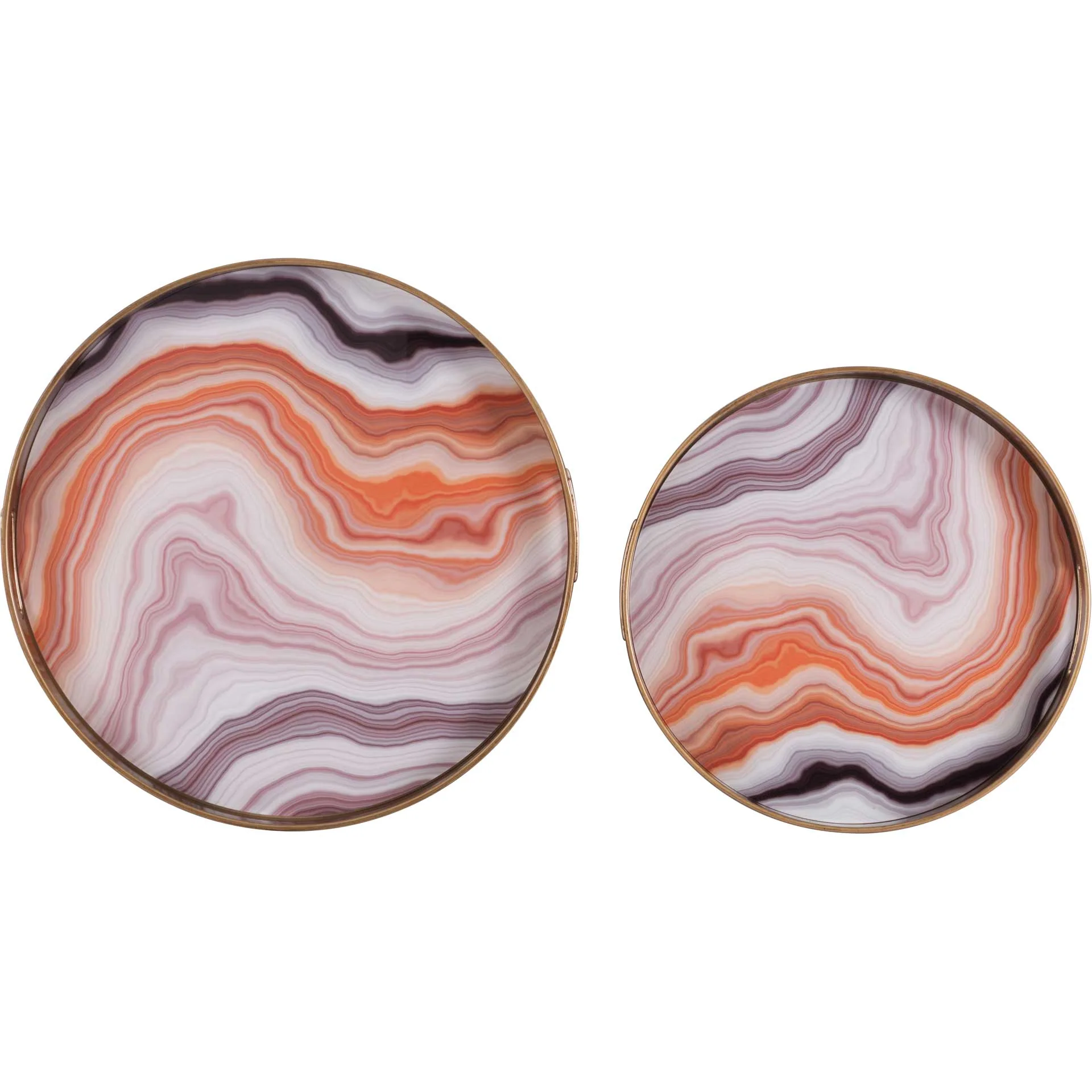 Mundi Tray Orange Agate (Set of 2) - Image 2