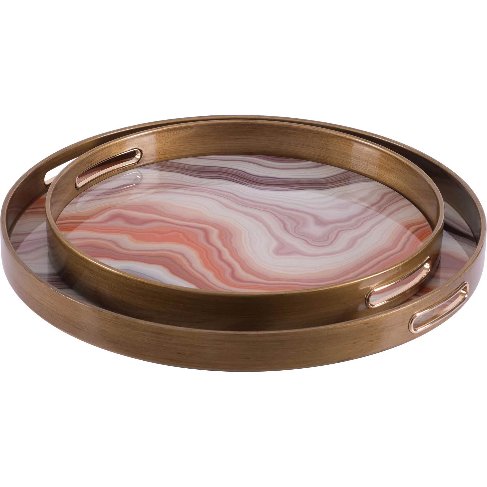 Mundi Tray Orange Agate (Set of 2) - Image 3