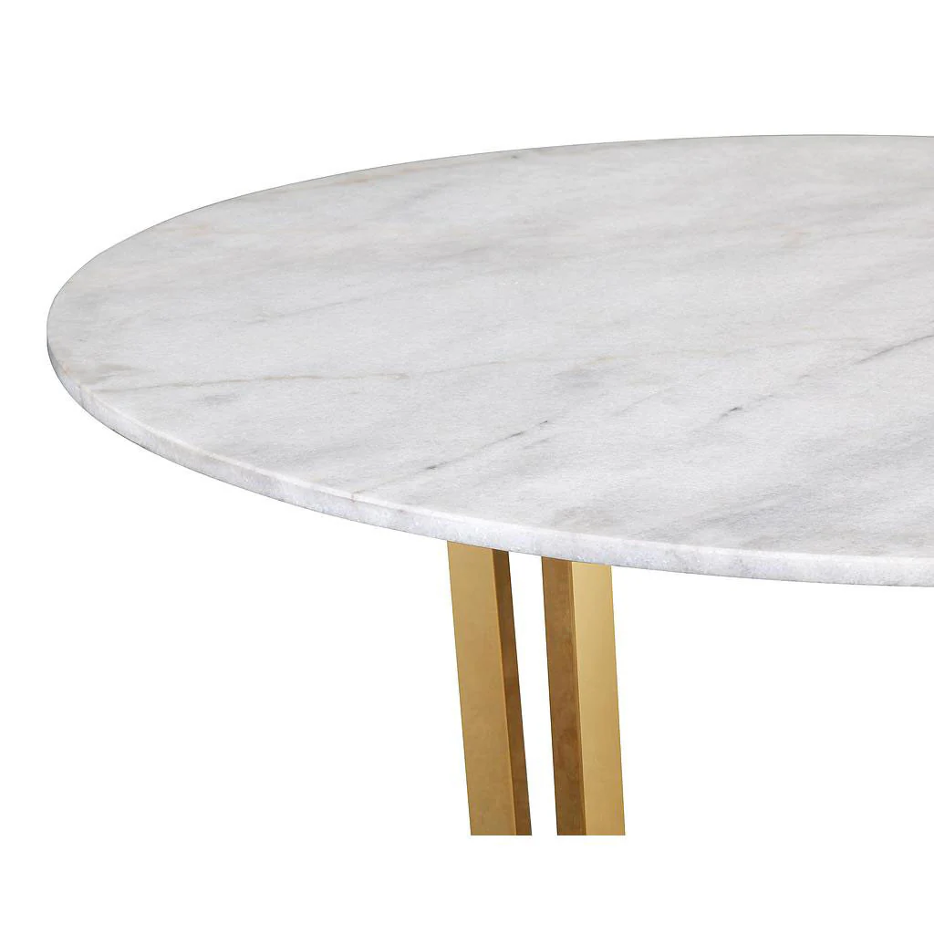 Munford Marble Dining Table White - Image 2