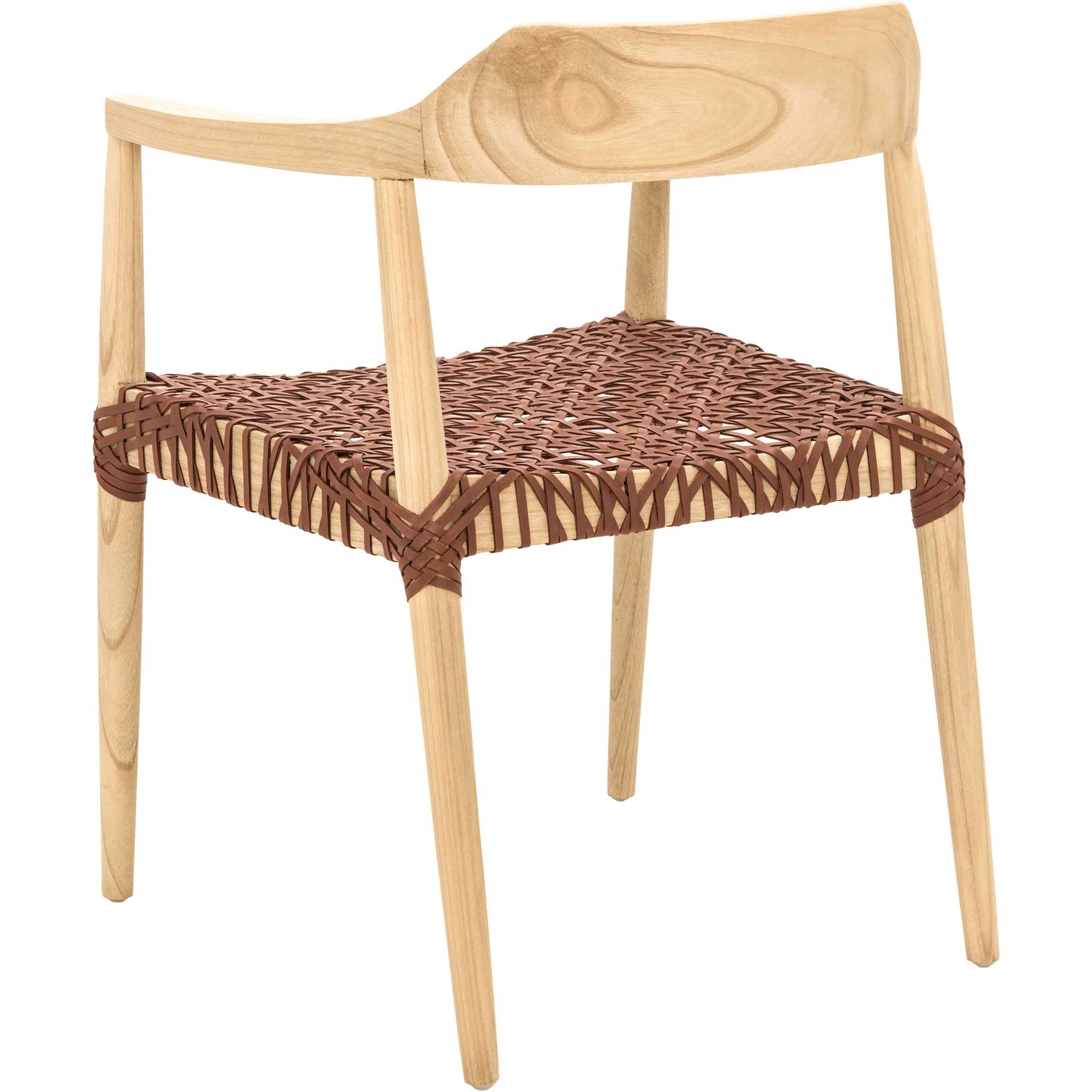 Murray Leather Woven Accent Chair Natural - Image 5