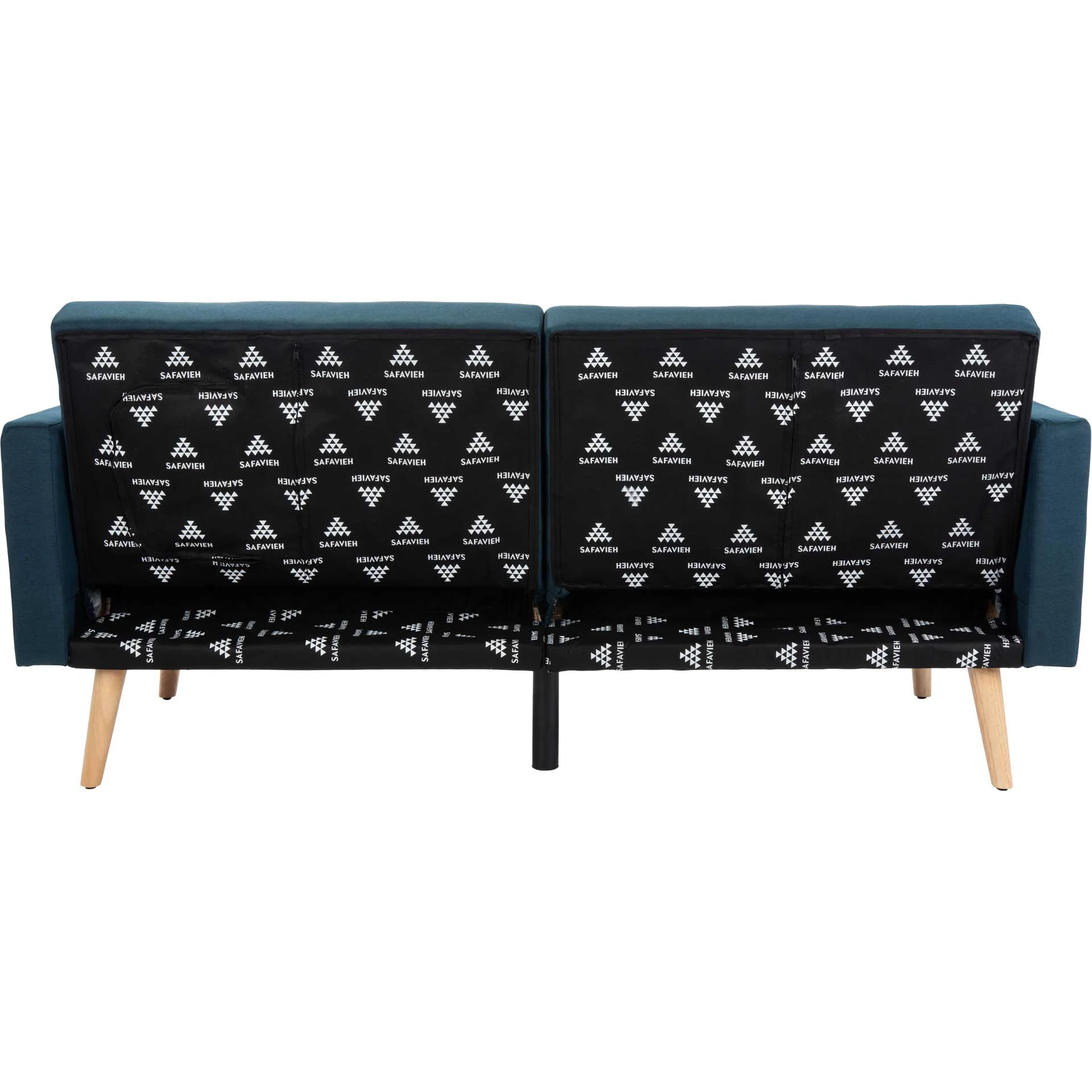 Musa Foldable Futon Bed With Pillow Navy - Image 4