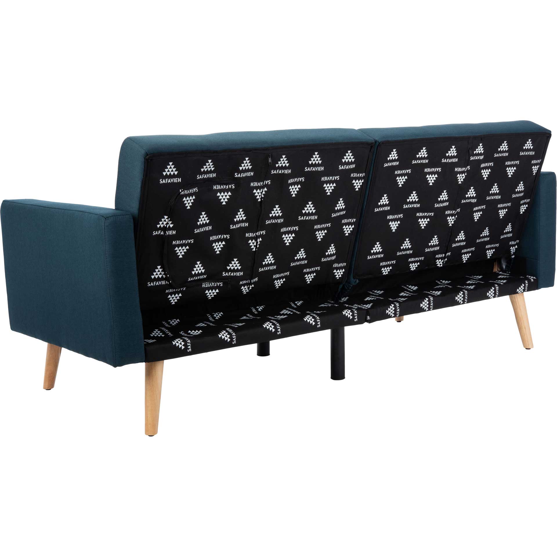 Musa Foldable Futon Bed With Pillow Navy - Image 5