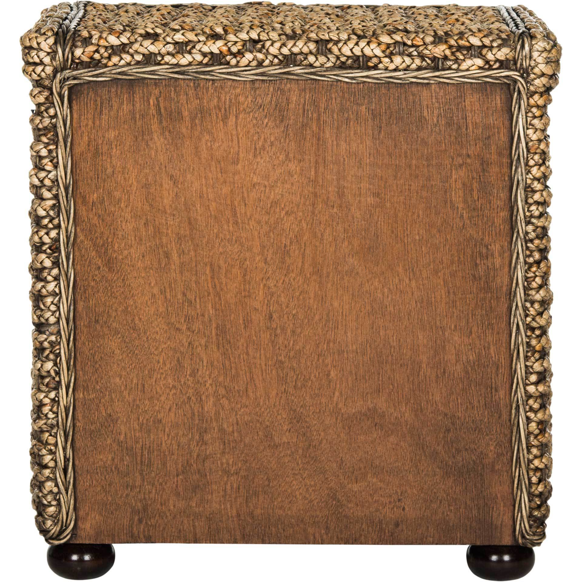 Mustafa Braided Brown Wash Wicker Nightstand - Image 5