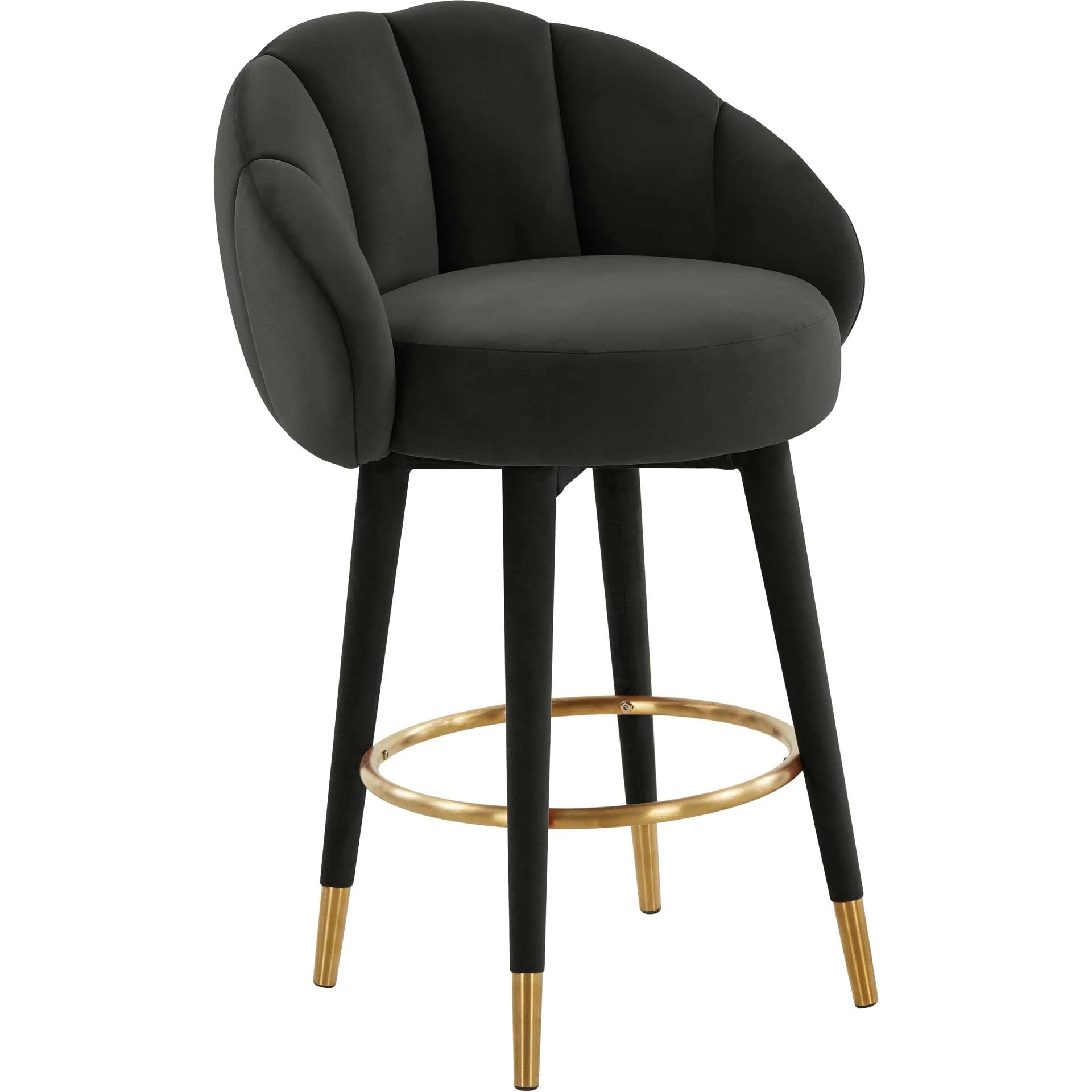 Myaire Swivel Bar Stool Black - Image 8
