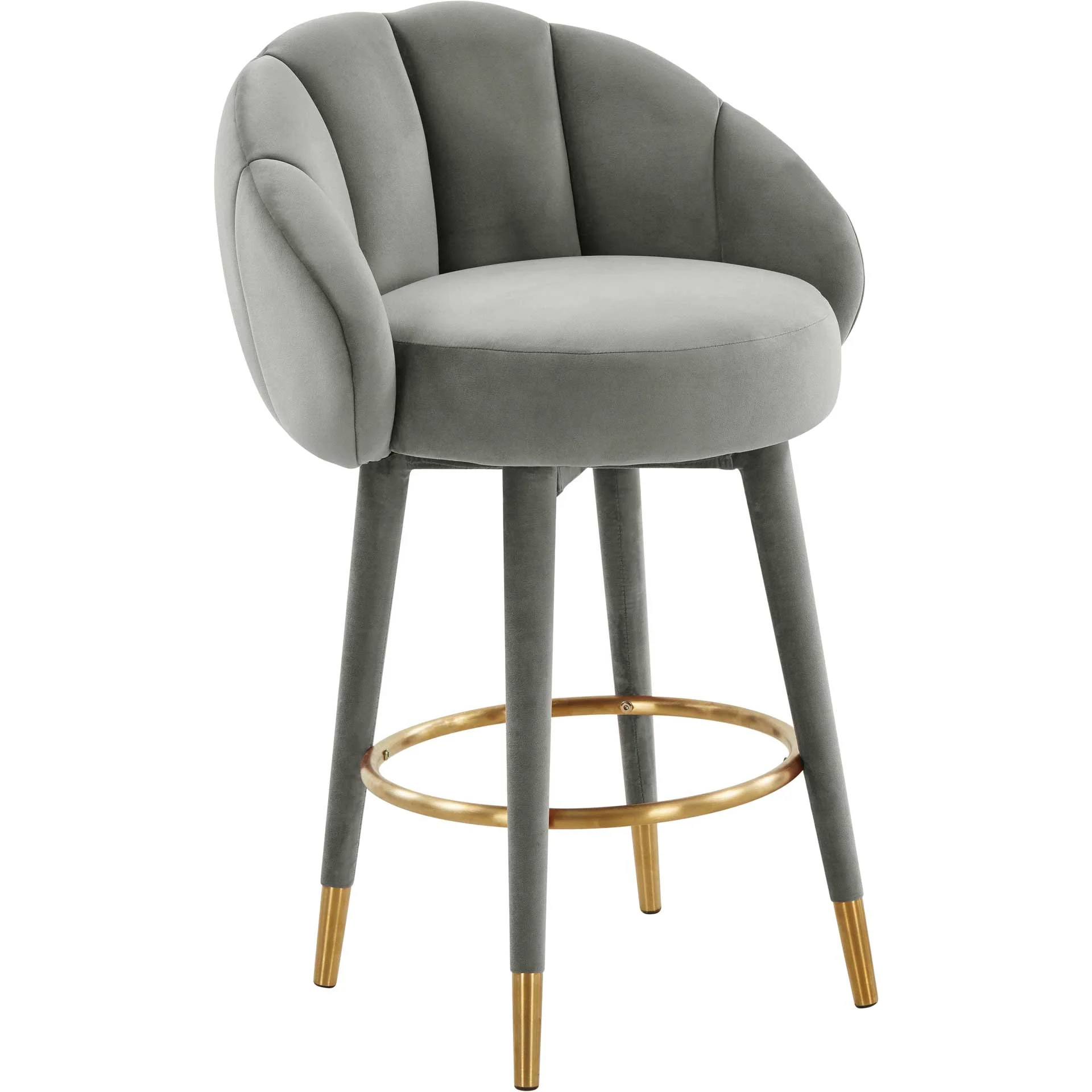 Myaire Swivel Bar Stool Light Gray - Image 8