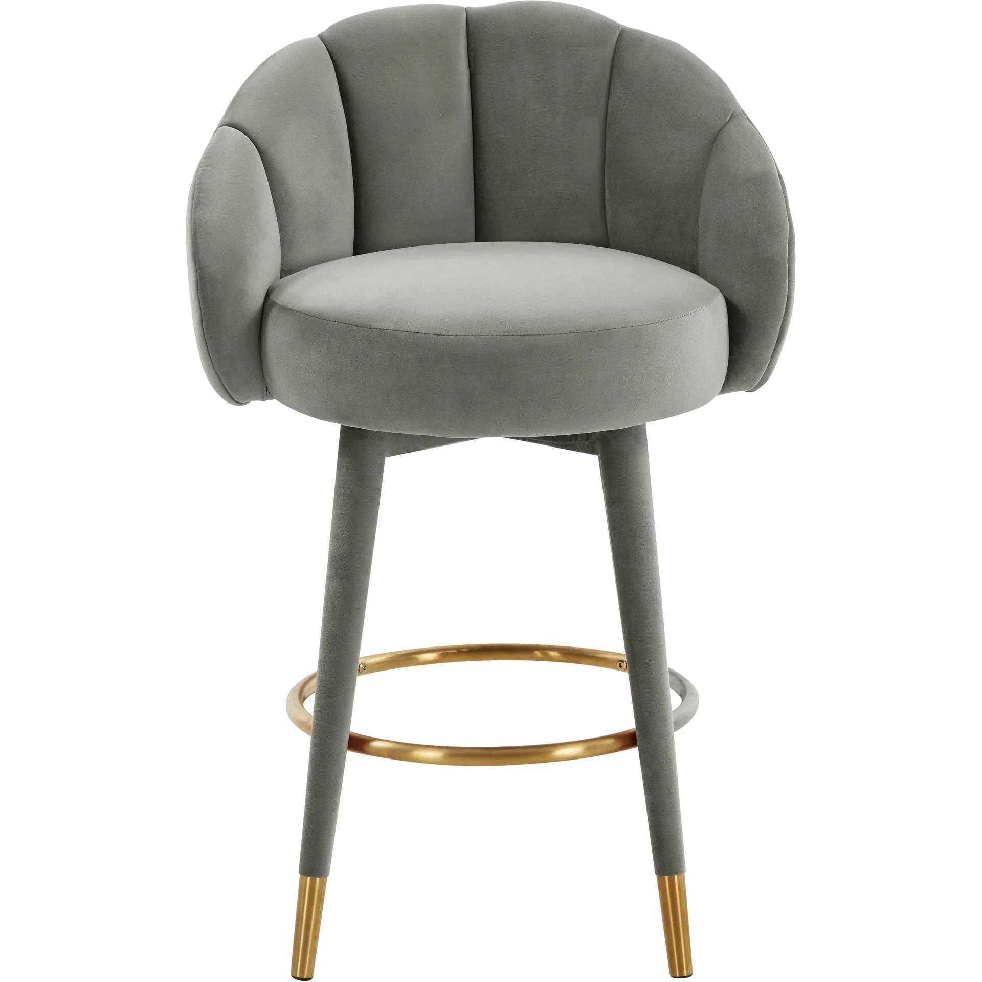 Myaire Swivel Bar Stool Light Gray - Image 9