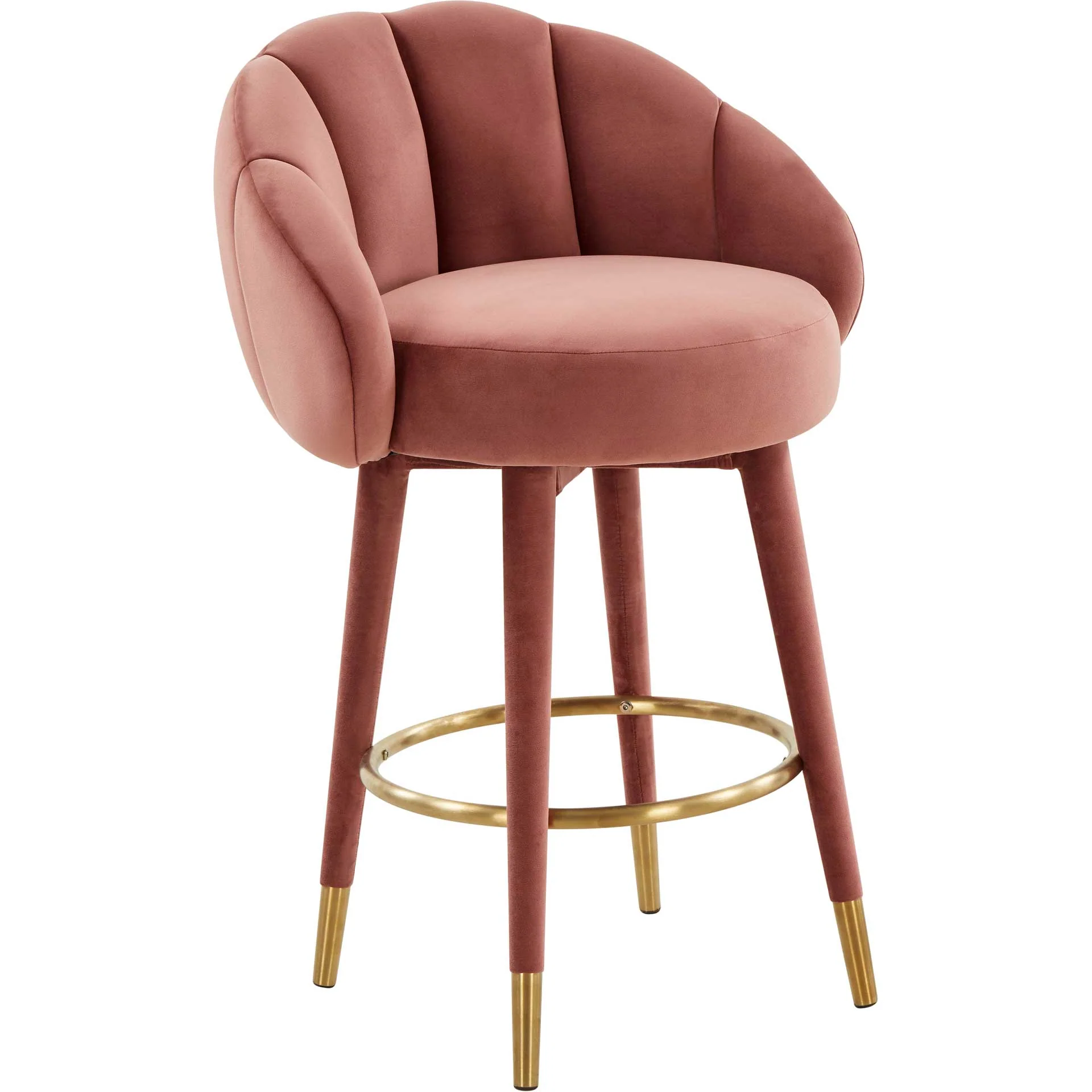 Myaire Swivel Bar Stool Salmon - Image 8