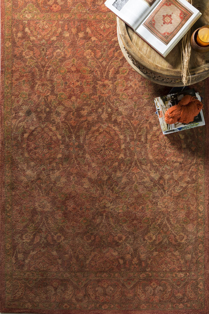 Mykonos Burgundy/Coral Area Rug - Image 4