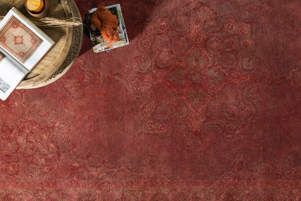 Mykonos Coral/Burgundy Area Rug - Image 4