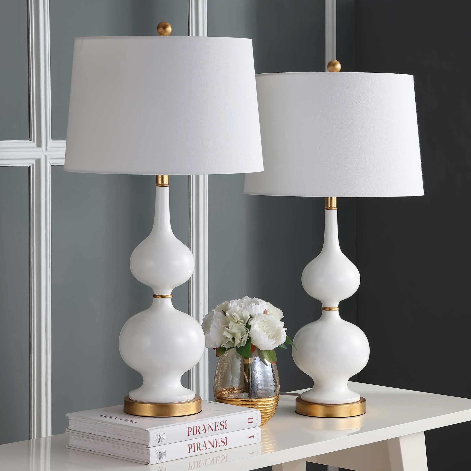 Myla Table Lamp White/Gold Leaf (Set of 2) - Image 3