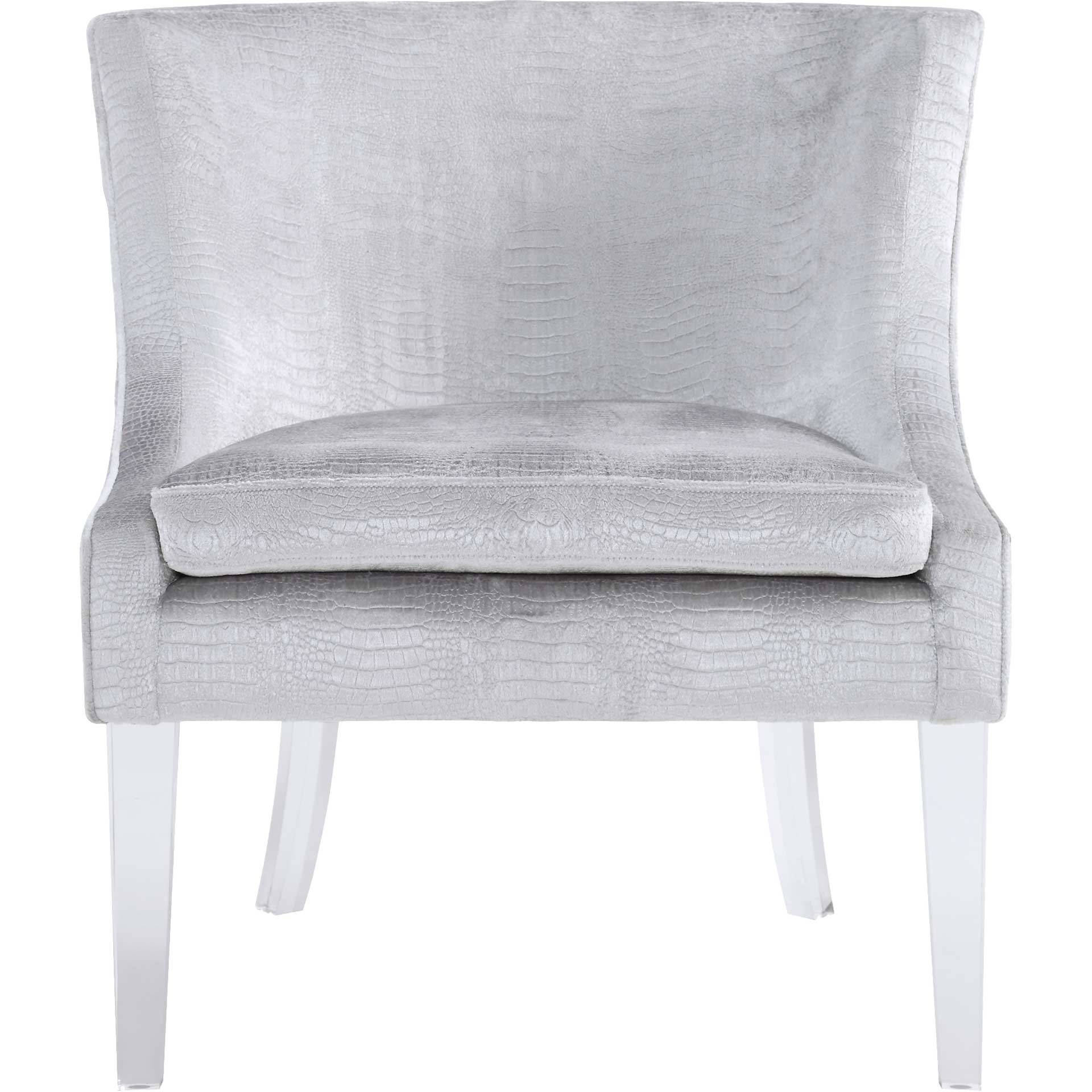 Myrtis Croc Chair Silver - Image 2